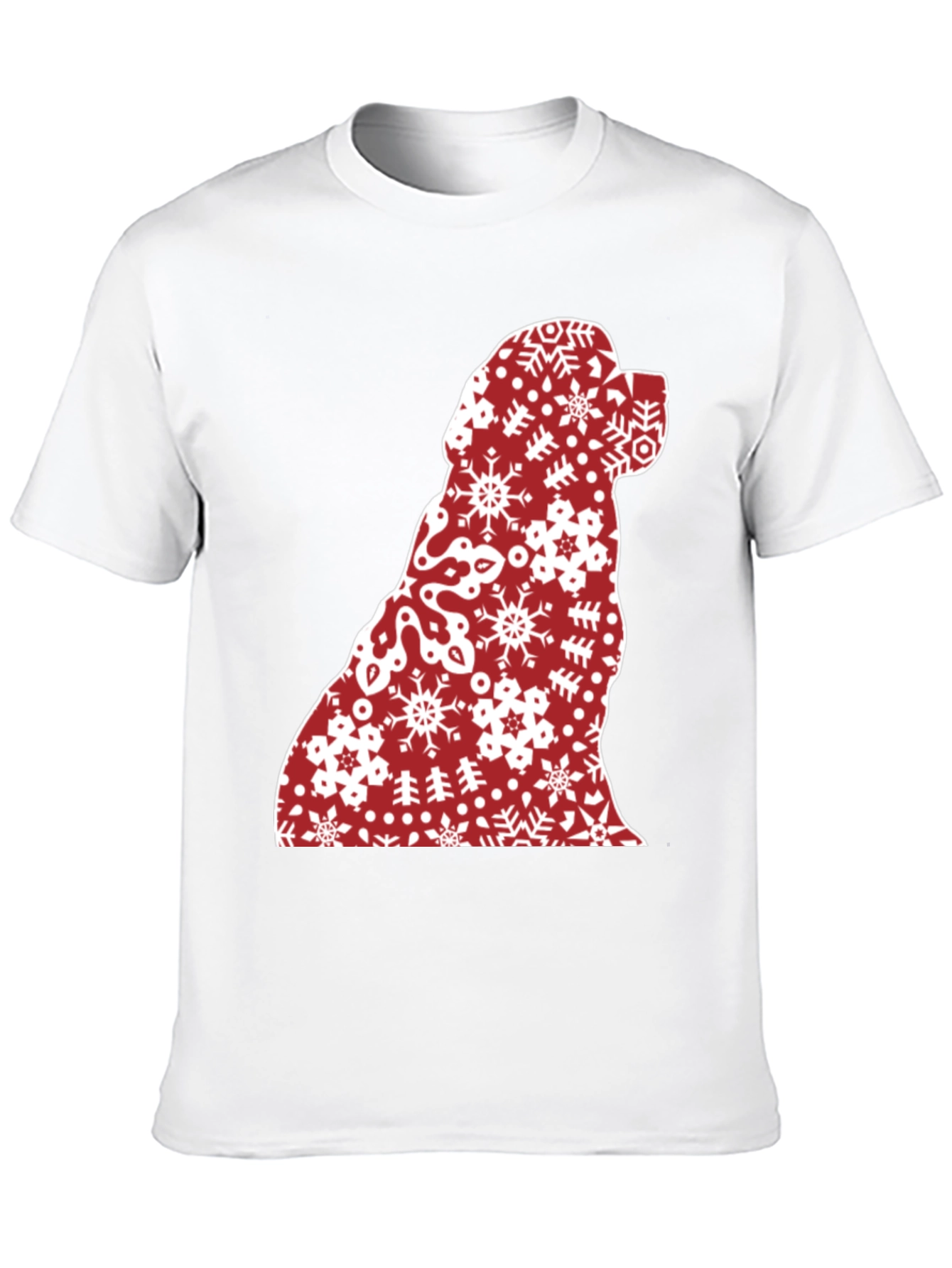 Festive Dog Silhouette Christmas T-Shirt