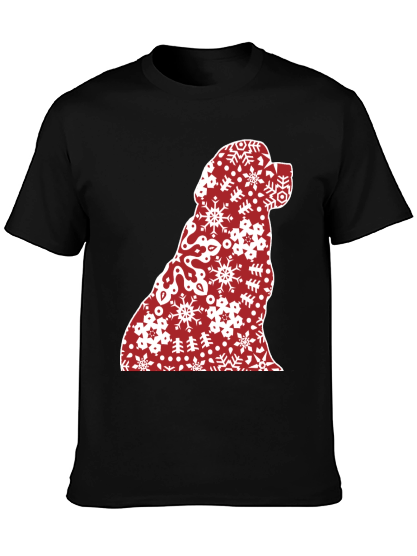 Festive Dog Silhouette Christmas T-Shirt