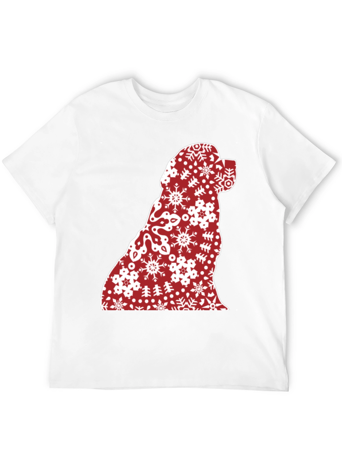 Festive Dog Silhouette Christmas T-Shirt