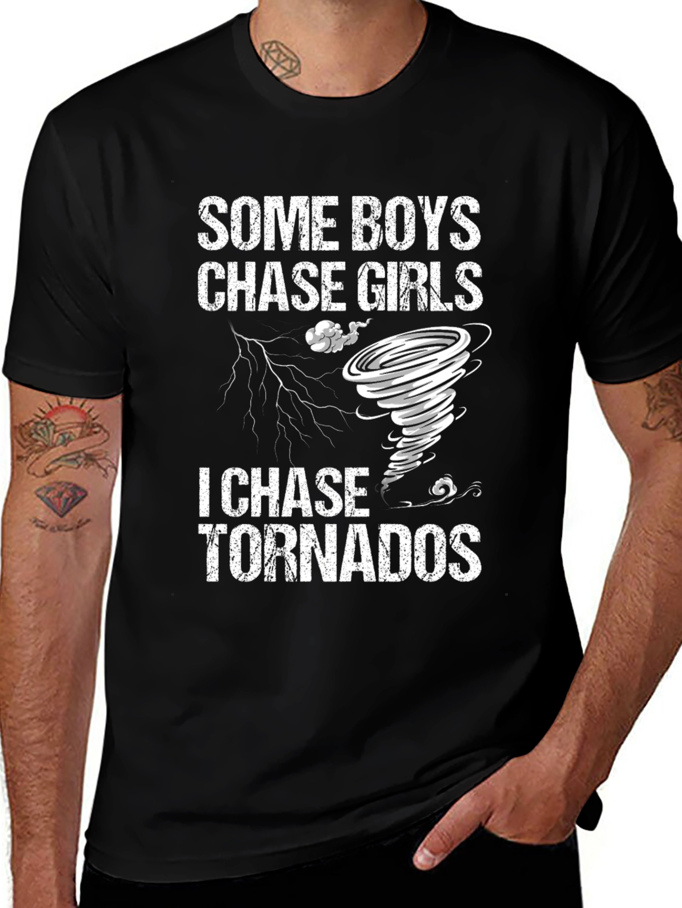 Funny Tornado Chaser T-Shirt - Novelty Weather Tee