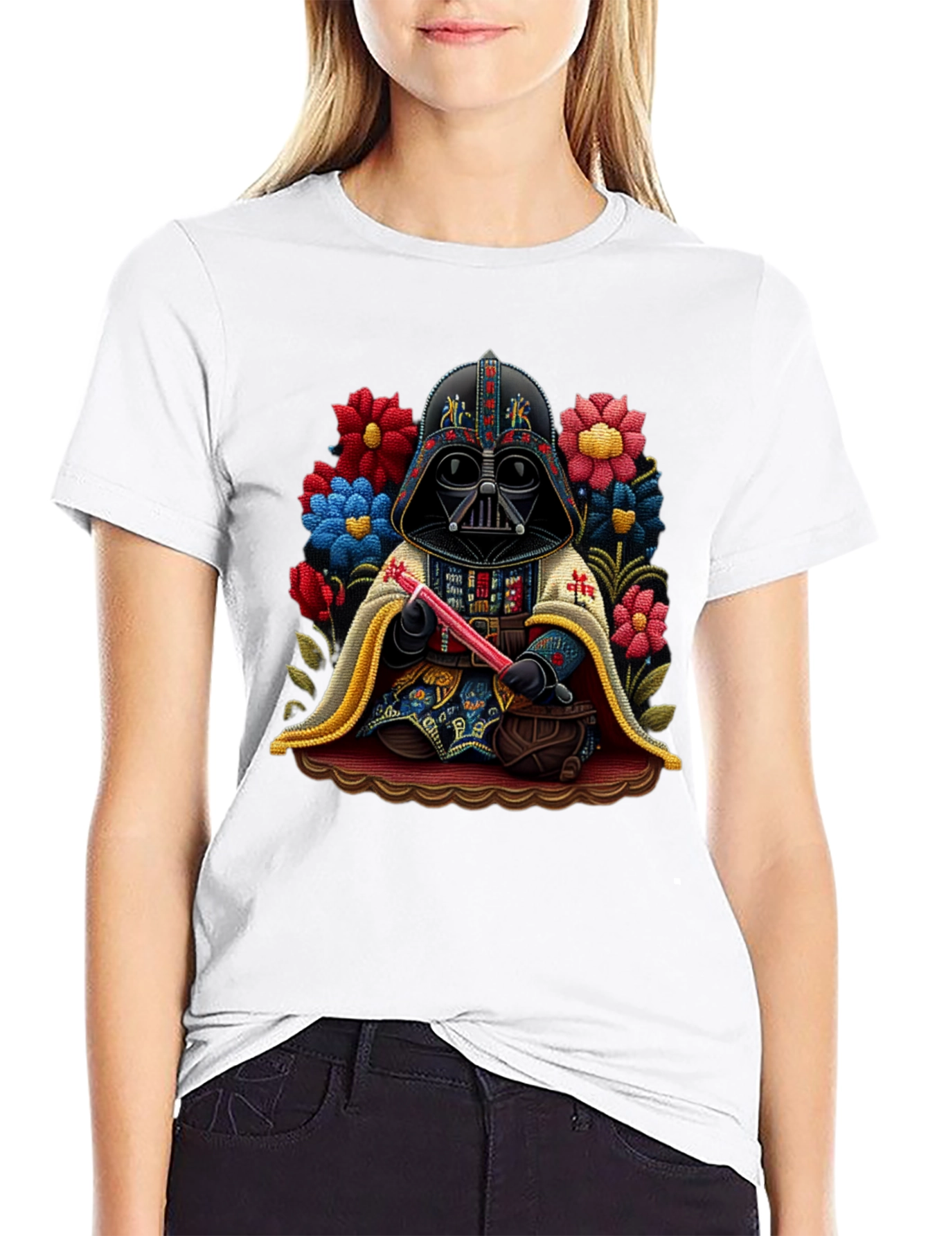 Darth Vader Floral Graphic Tee