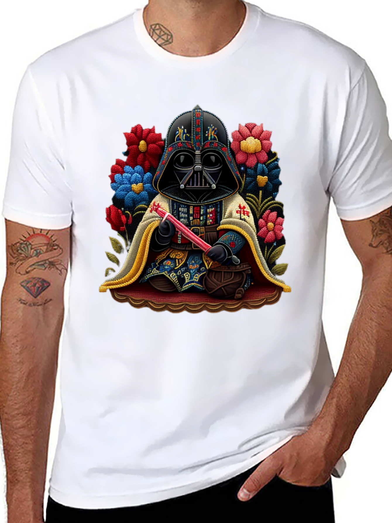 Darth Vader Floral Graphic Tee