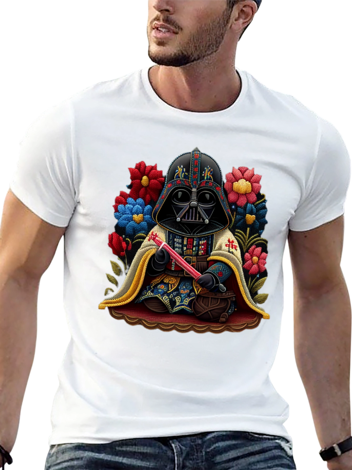 Darth Vader Floral Graphic Tee