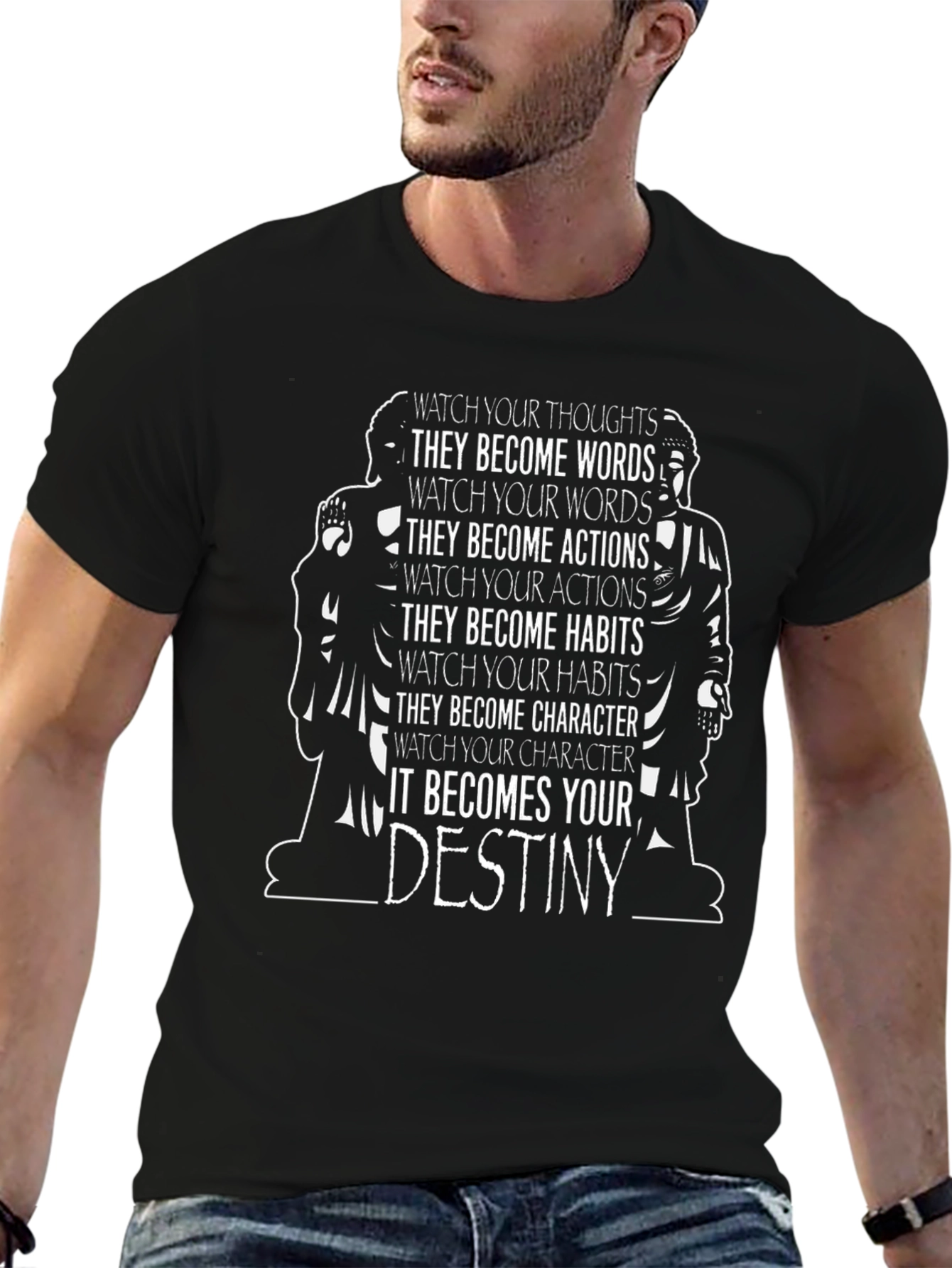 Philosophical T-Shirt - Watch Your Thoughts Destiny Tee