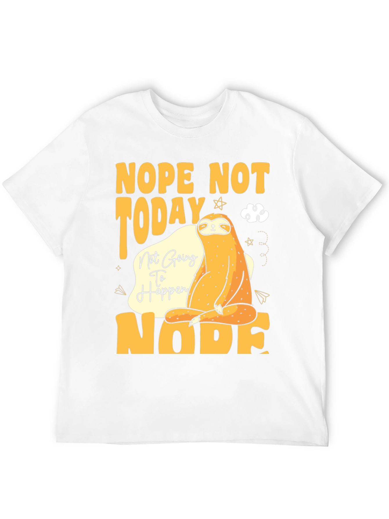 Nope Not Today Sloth Graphic Tee - Relaxed Fit