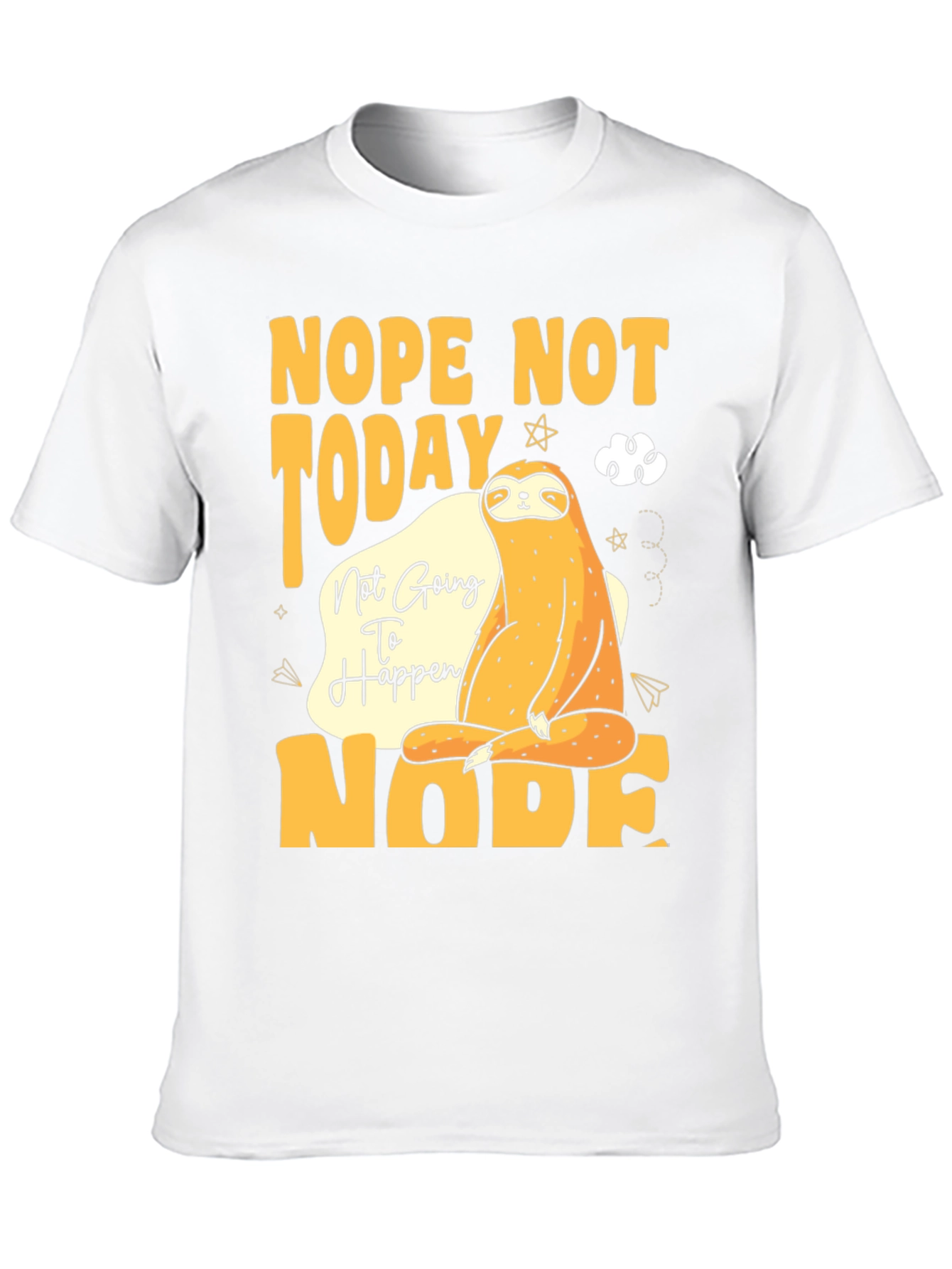 Nope Not Today Sloth Graphic Tee - Relaxed Fit