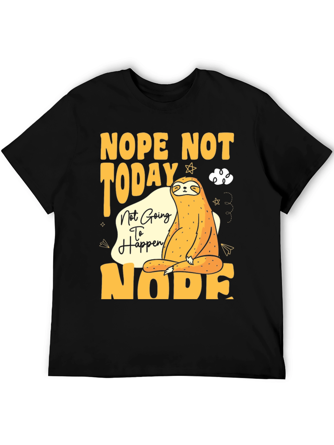 Nope Not Today Sloth Graphic Tee - Relaxed Fit