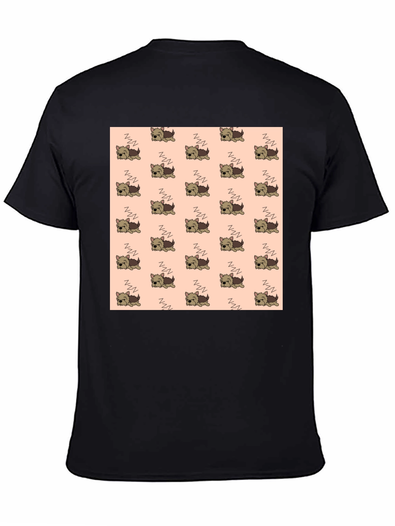 Cute Sleeping Dog Pattern Mens T-Shirt