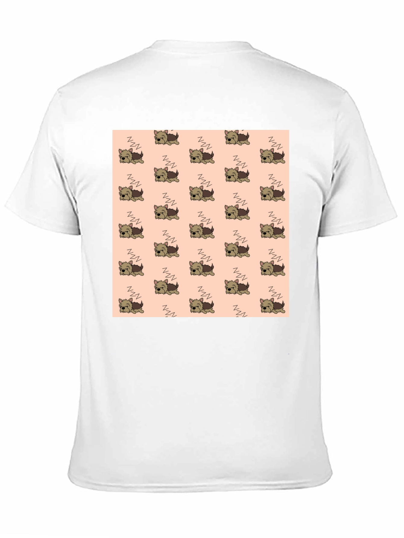 Cute Sleeping Dog Pattern Mens T-Shirt