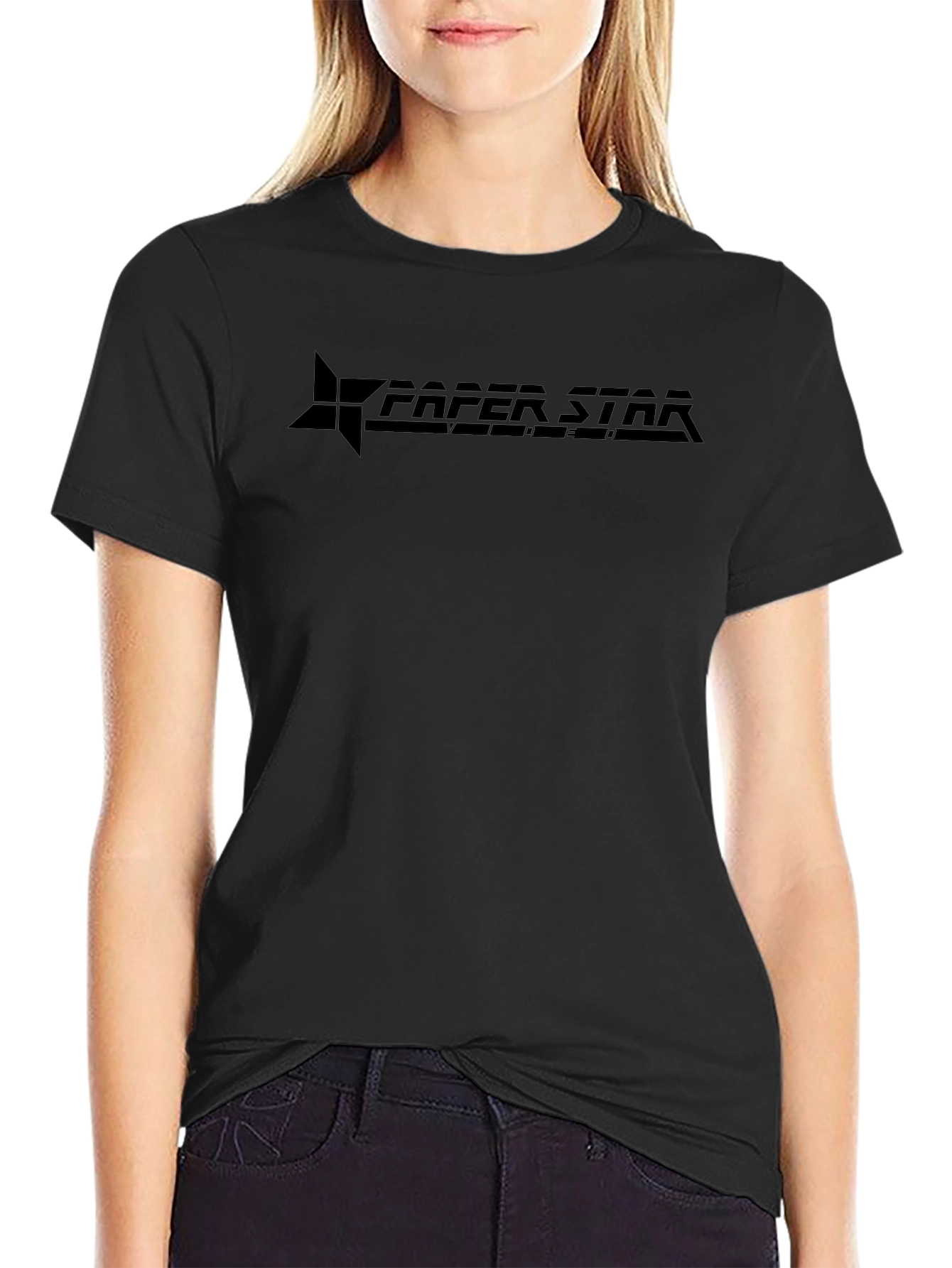 Paper Star Black Graphic T-Shirt