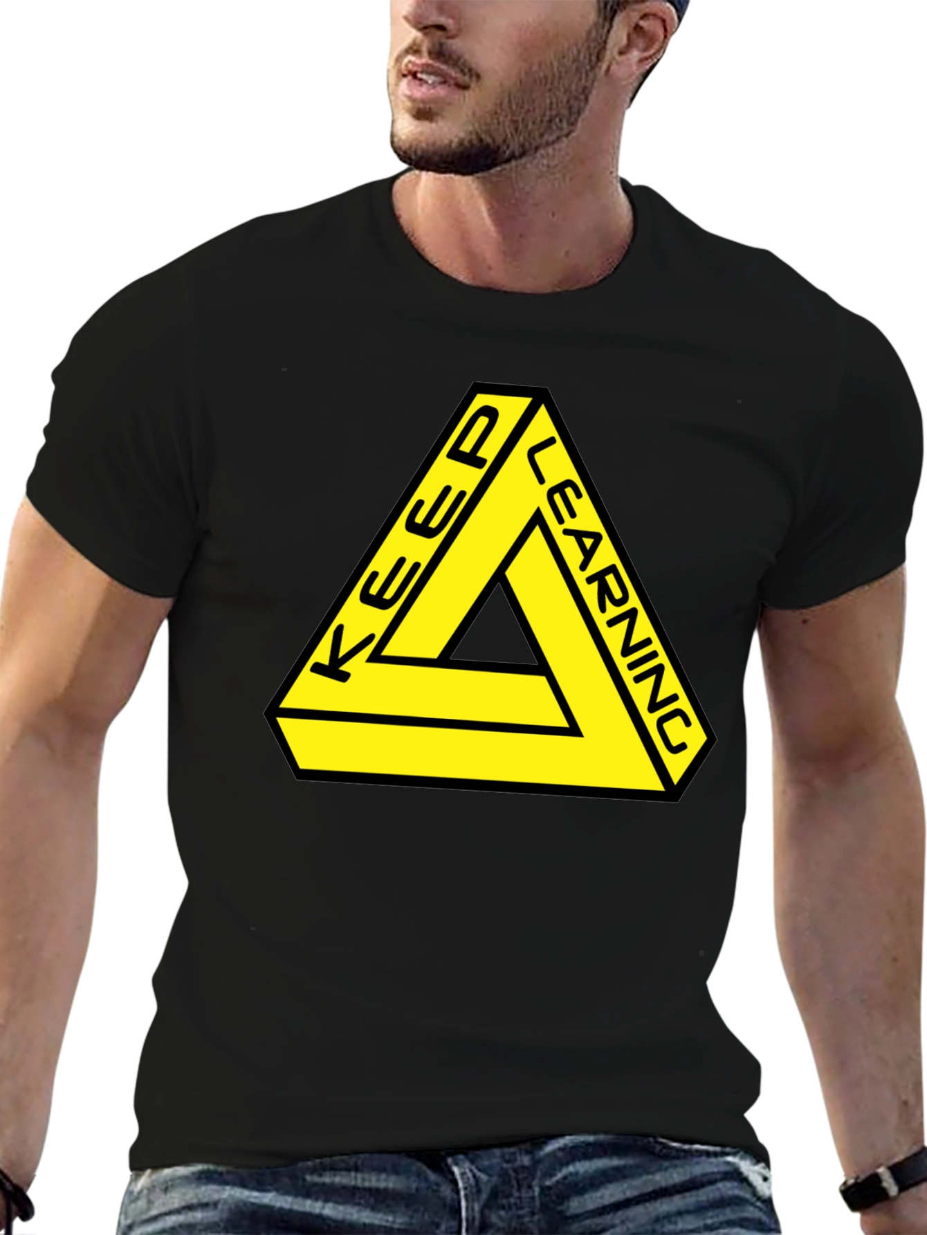 Keep Learning Graphic Tee - Black T-Shirt