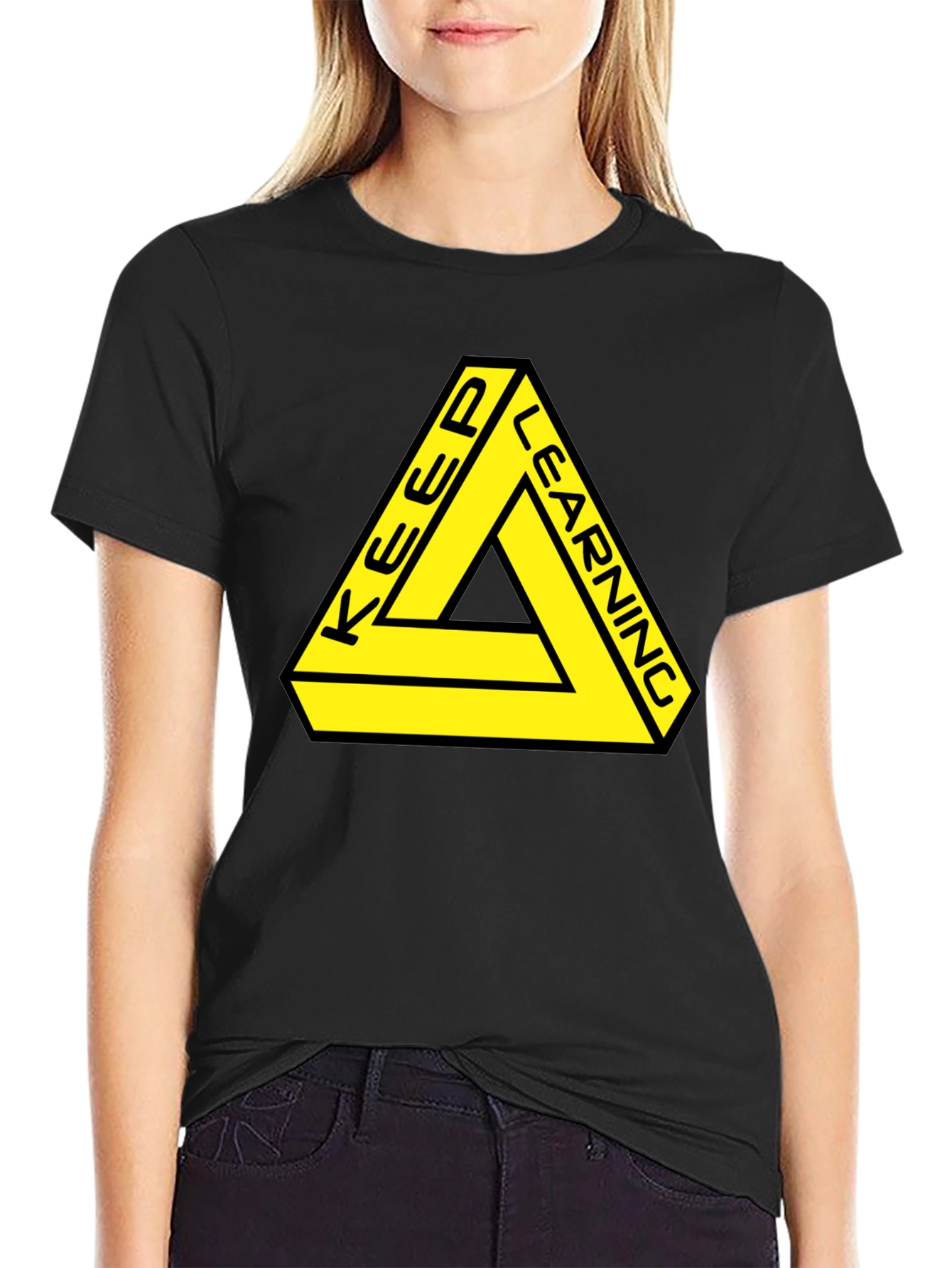 Keep Learning Graphic Tee - Black T-Shirt
