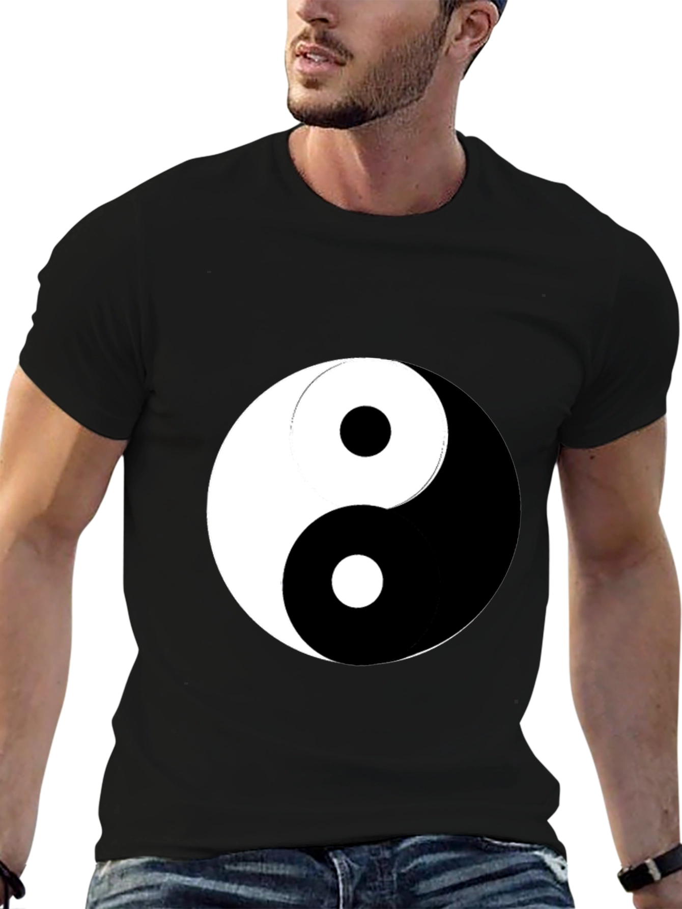 Yin Yang Graphic Black T-Shirt