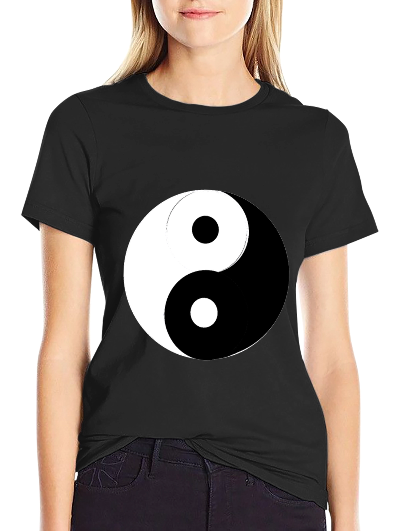 Yin Yang Graphic Black T-Shirt