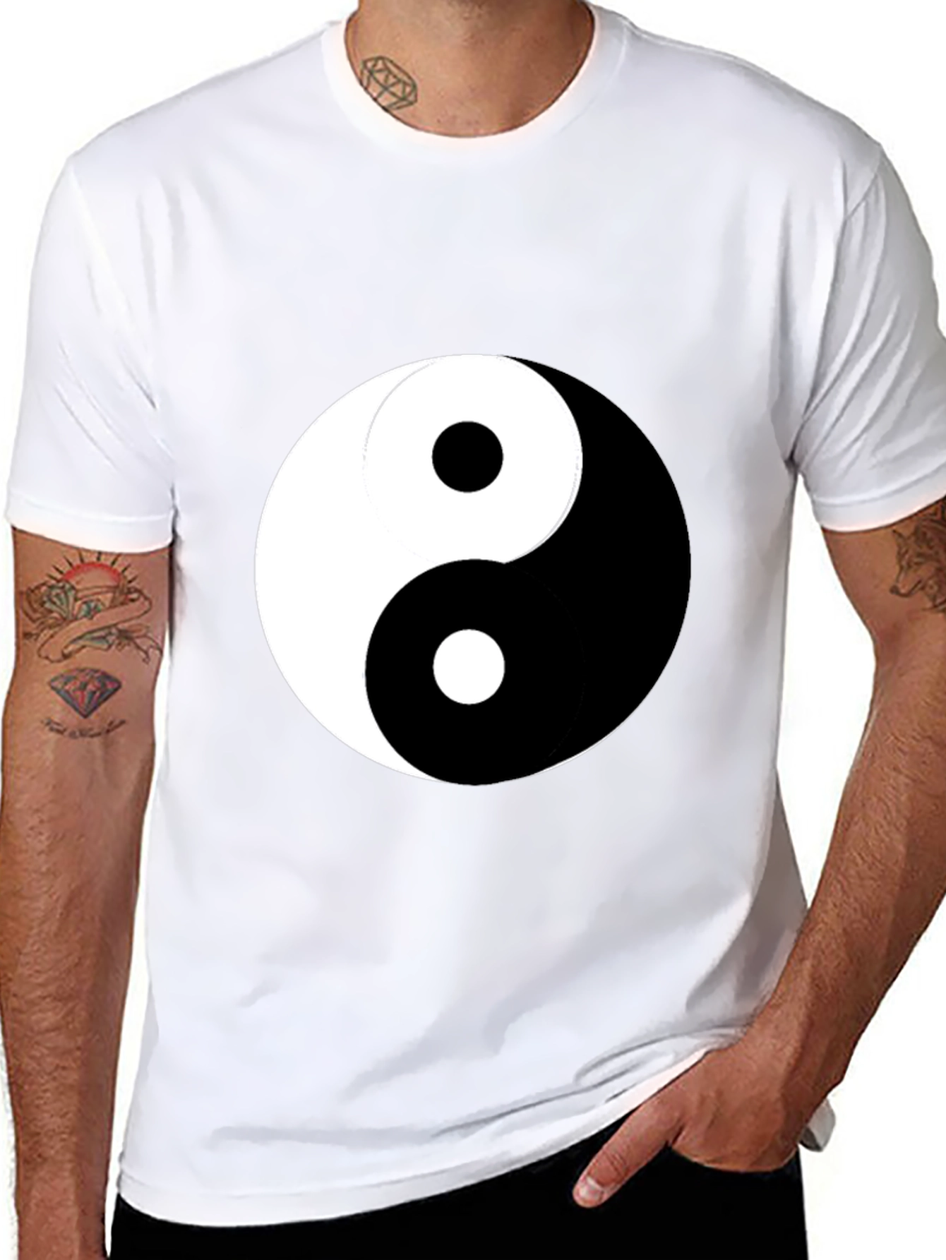 Yin Yang Graphic Black T-Shirt