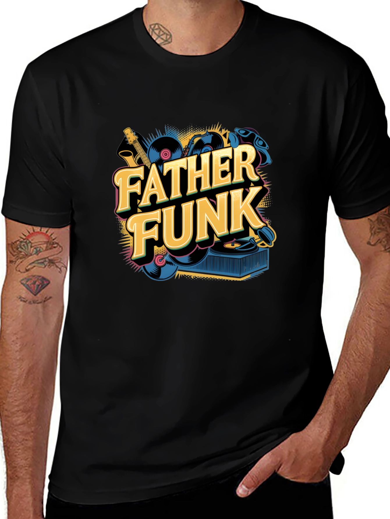 Father Funk Graphic T-Shirt - Retro Music Lover Tee