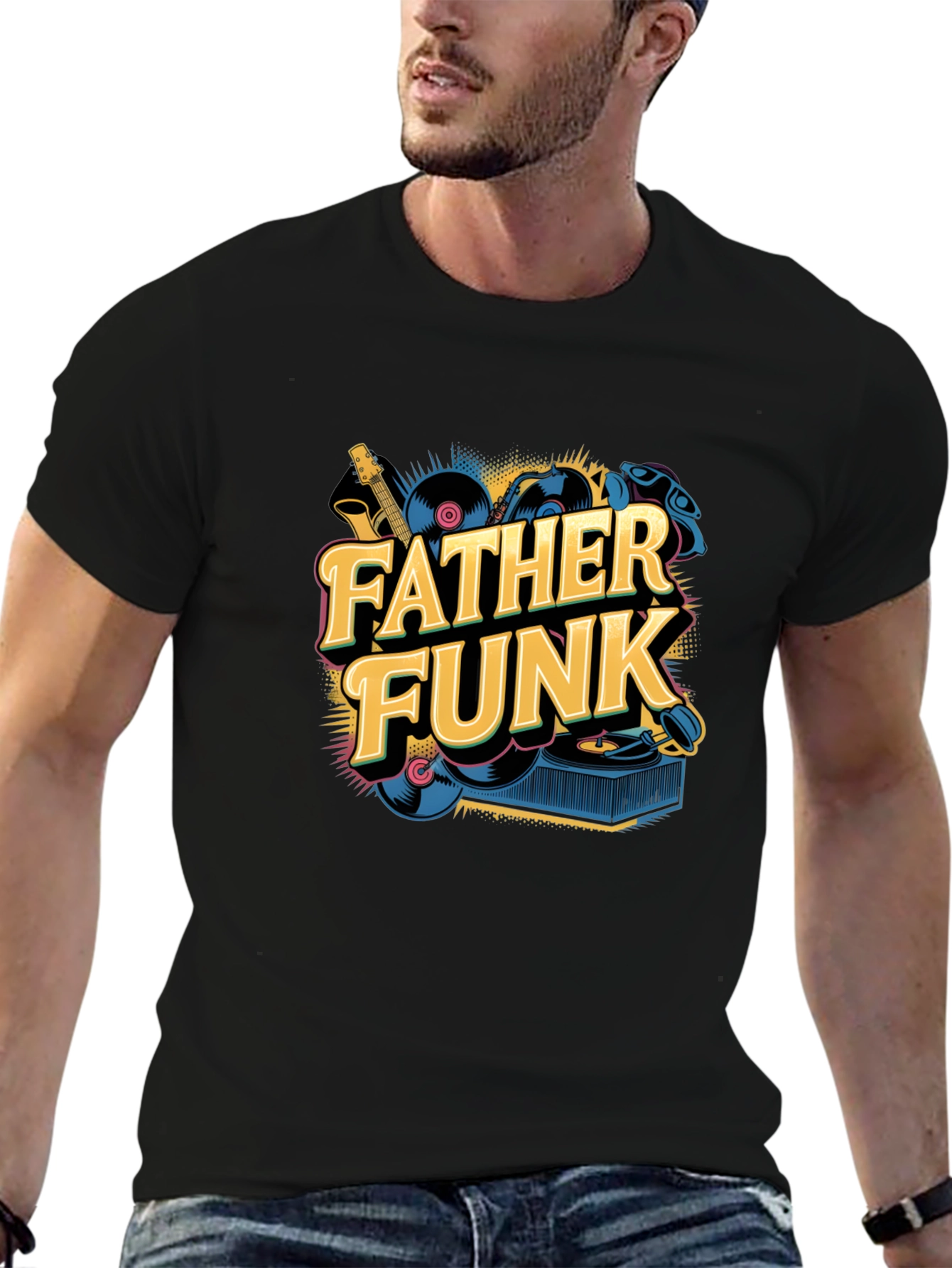 Father Funk Graphic T-Shirt - Retro Music Lover Tee
