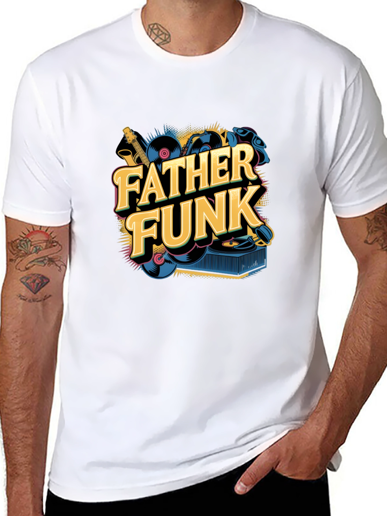 Father Funk Graphic T-Shirt - Retro Music Lover Tee