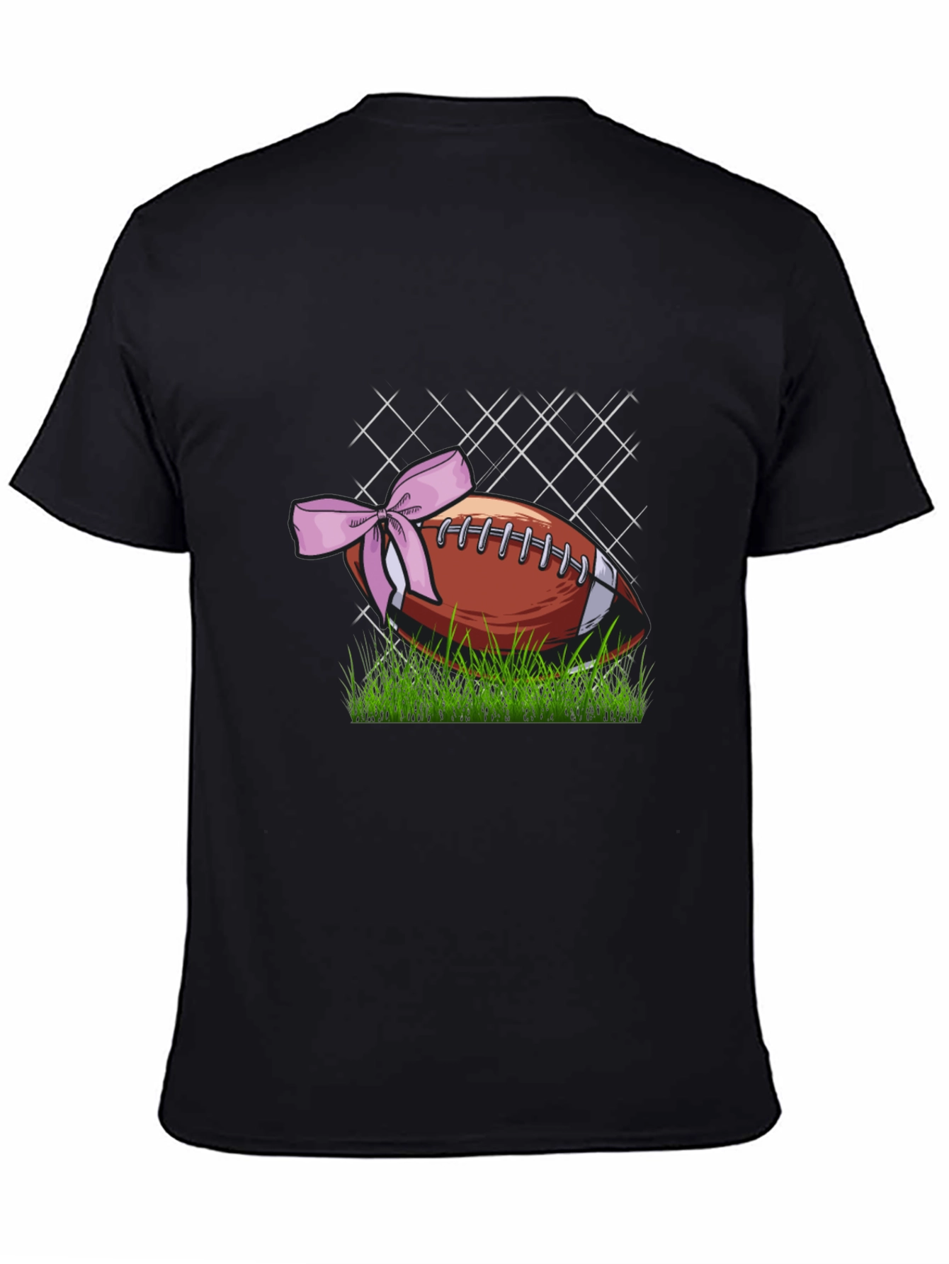 Football with Bow Graphic Tee - Mens