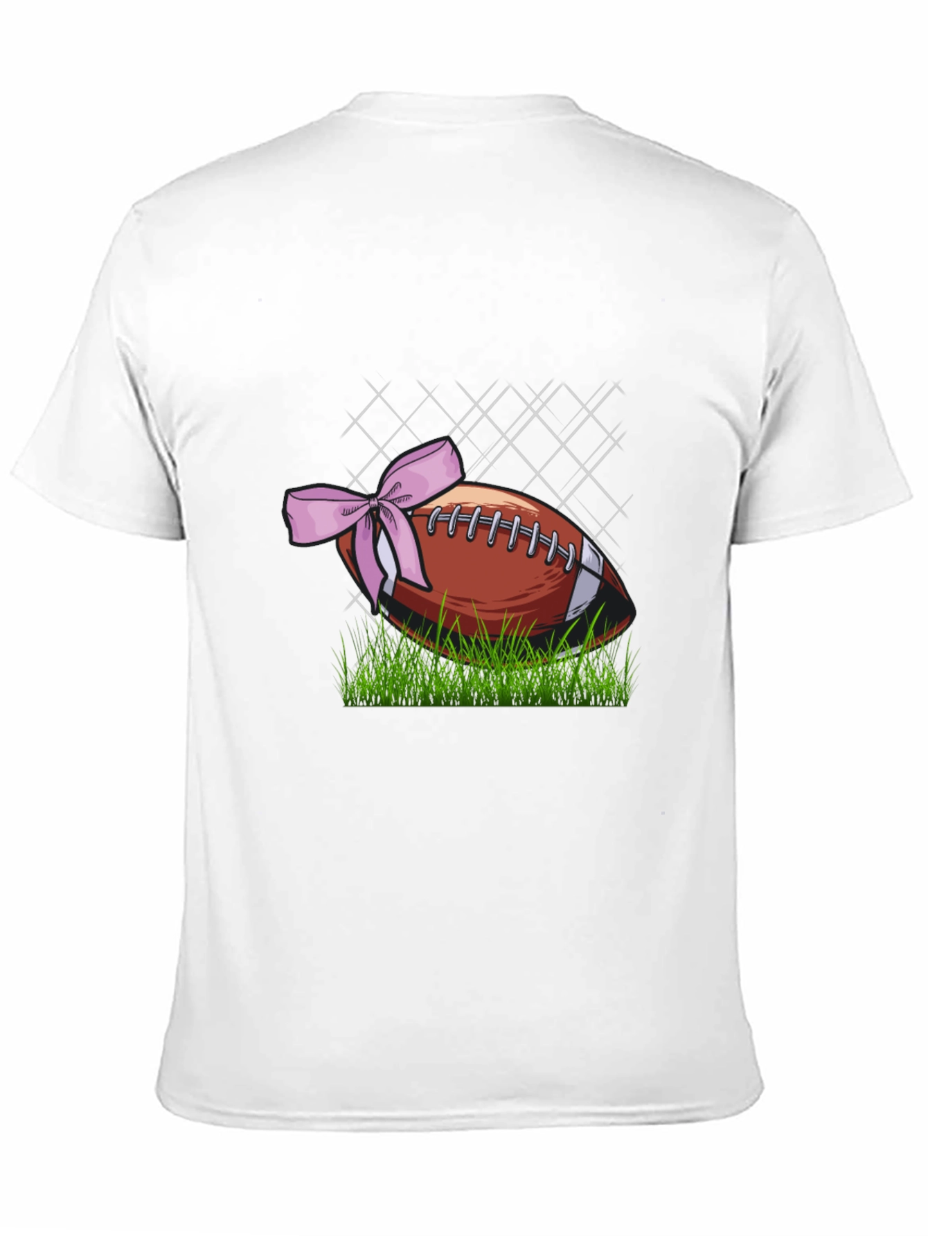 Football with Bow Graphic Tee - Mens