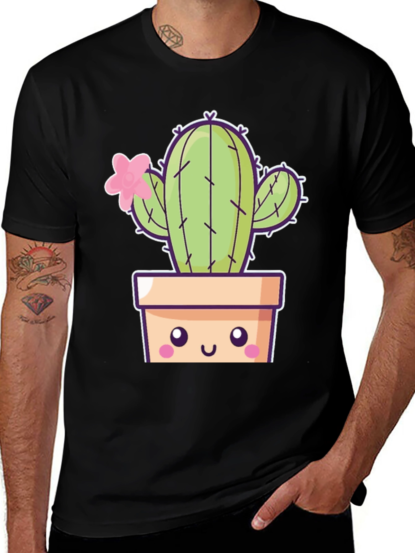 Cute Kawaii Cactus T-Shirt - Trendy Unisex Design
