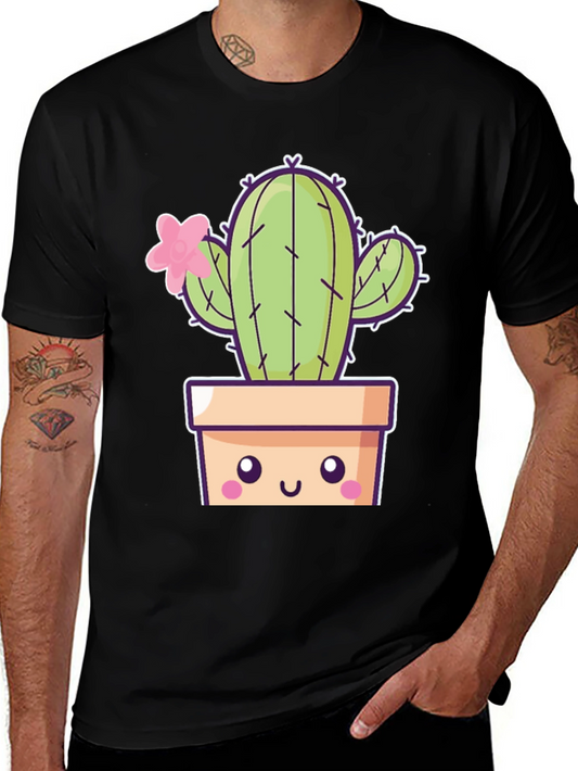 Cute Kawaii Cactus T-Shirt - Trendy Unisex Design