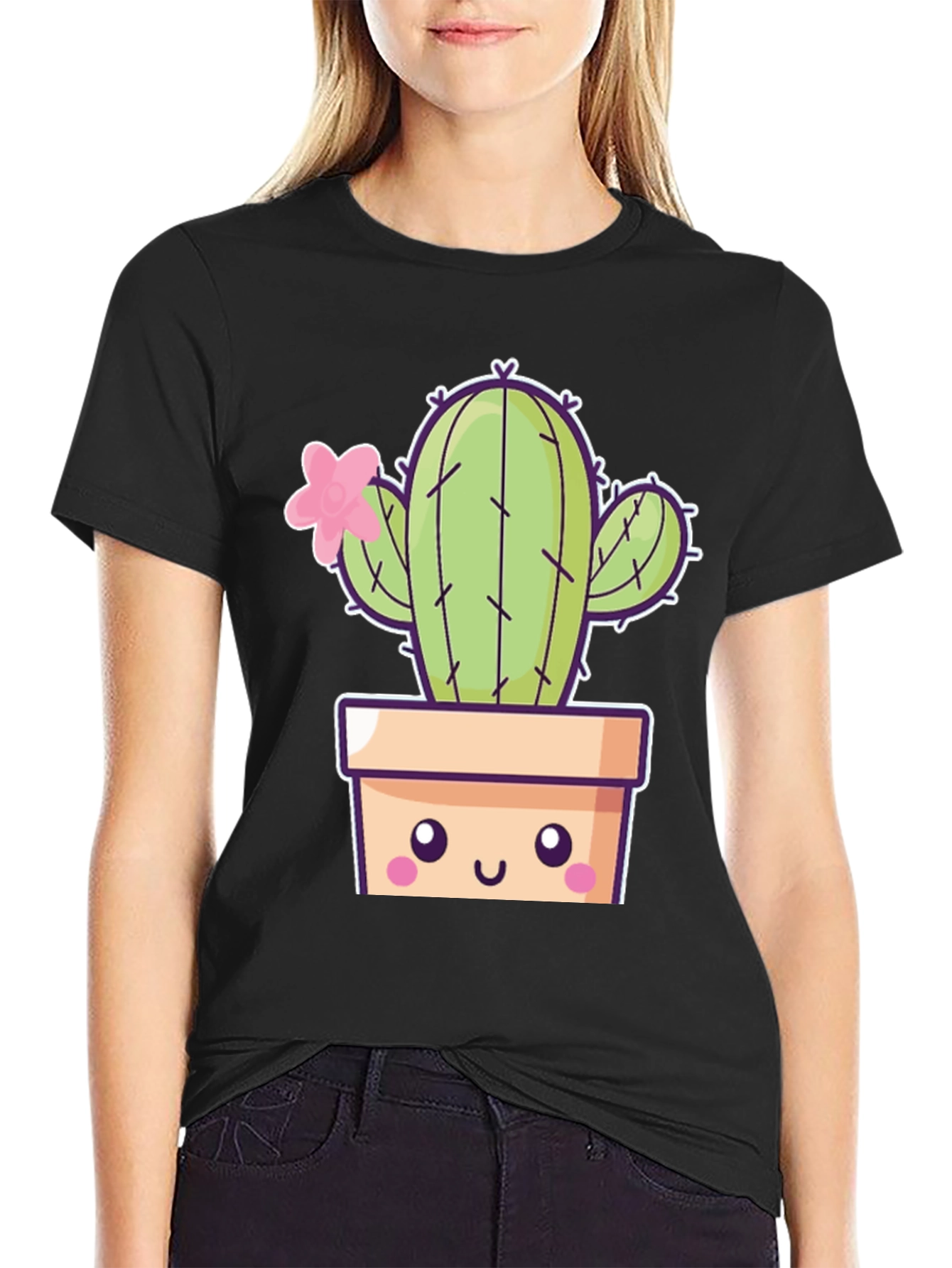 Cute Kawaii Cactus T-Shirt - Trendy Unisex Design