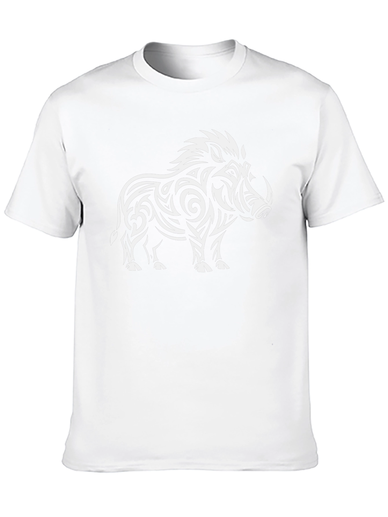Tribal Boar Graphic Tee - Black T-Shirt