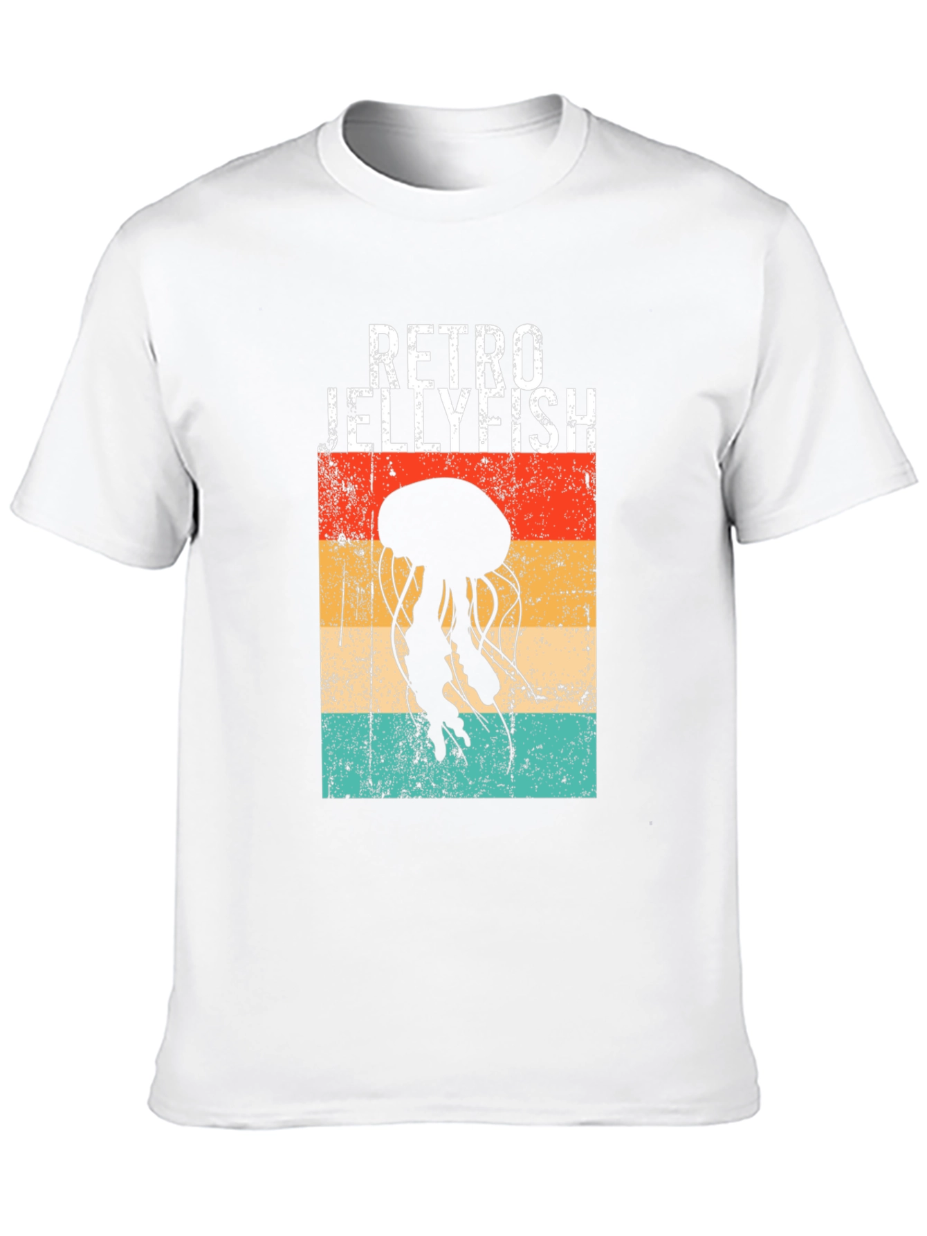 Retro Jellyfish Graphic T-Shirt - Black