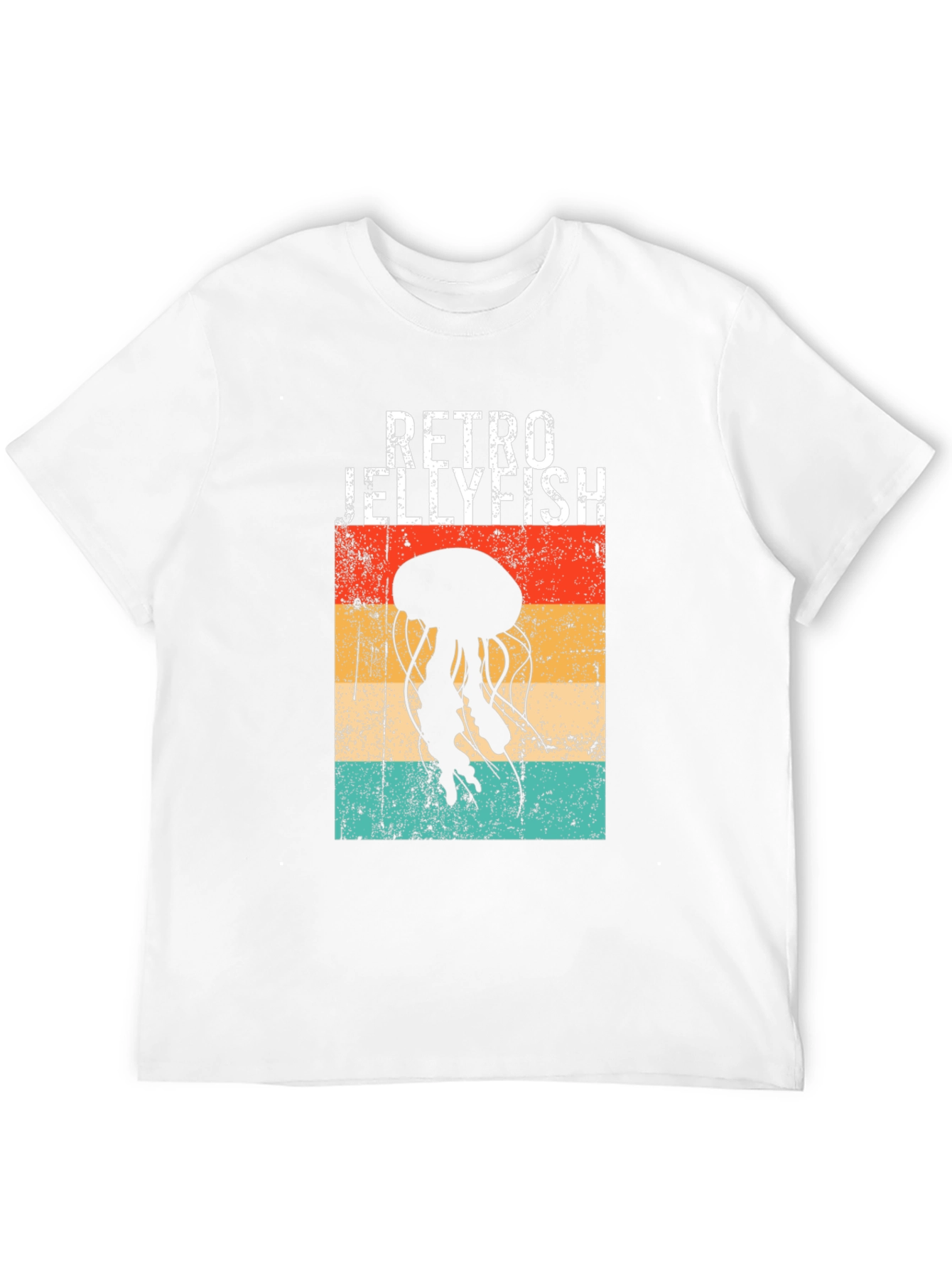 Retro Jellyfish Graphic T-Shirt - Black