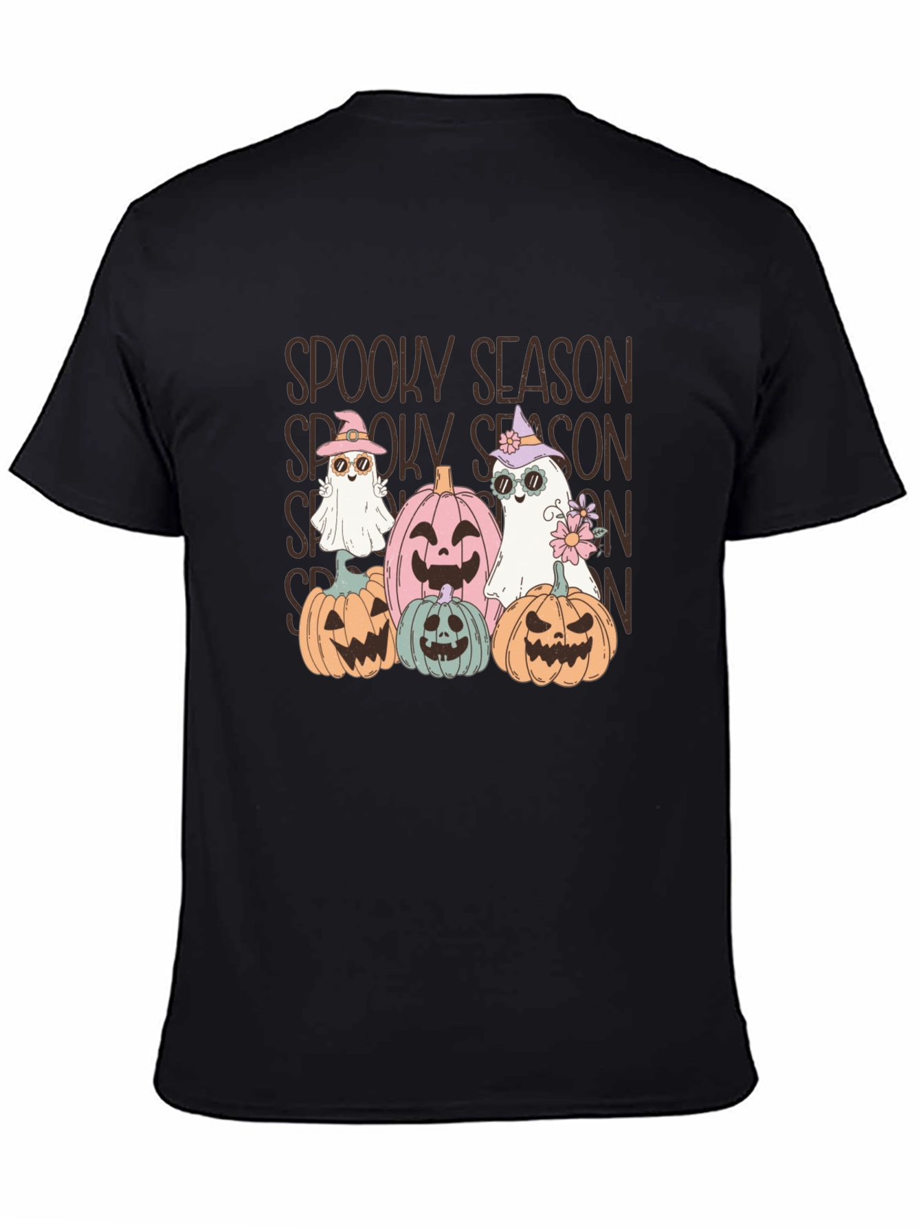Spooky Season T-Shirt - Halloween Pumpkins and Ghosts
