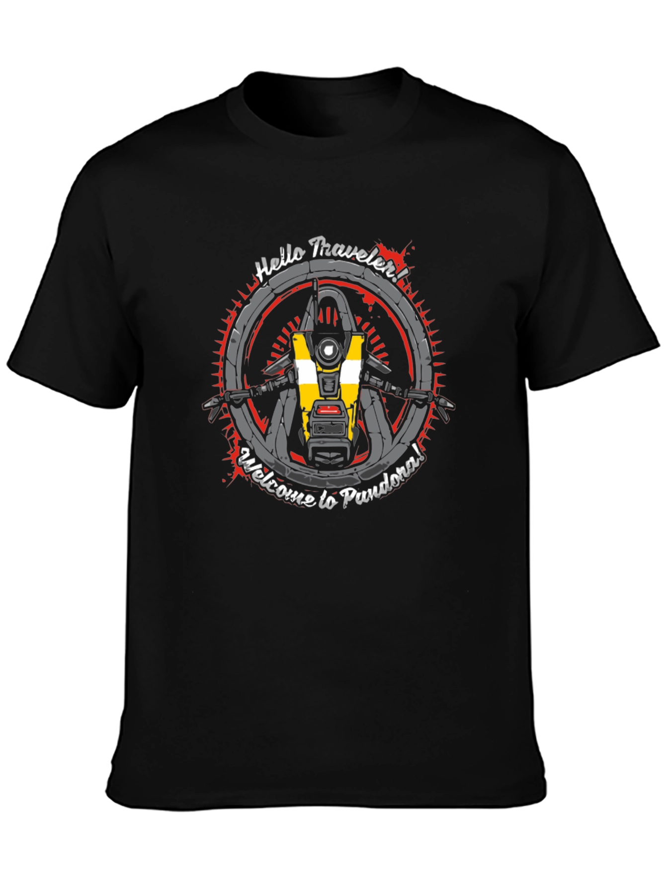 Borderlands Claptrap Hello Traveler Graphic Tee