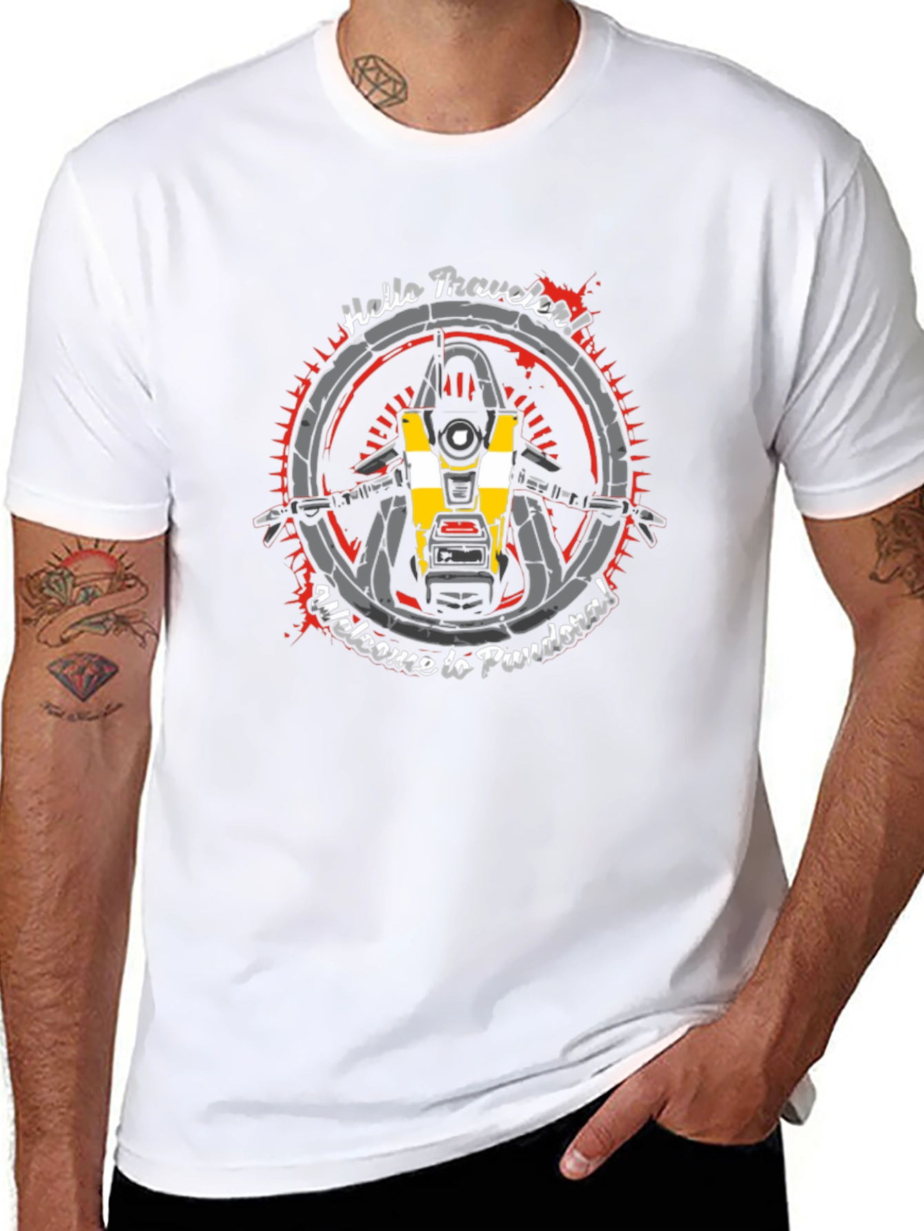 Borderlands Claptrap Hello Traveler Graphic Tee