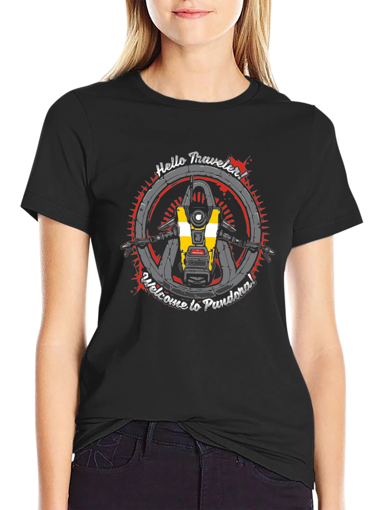 Borderlands Claptrap Hello Traveler Graphic Tee