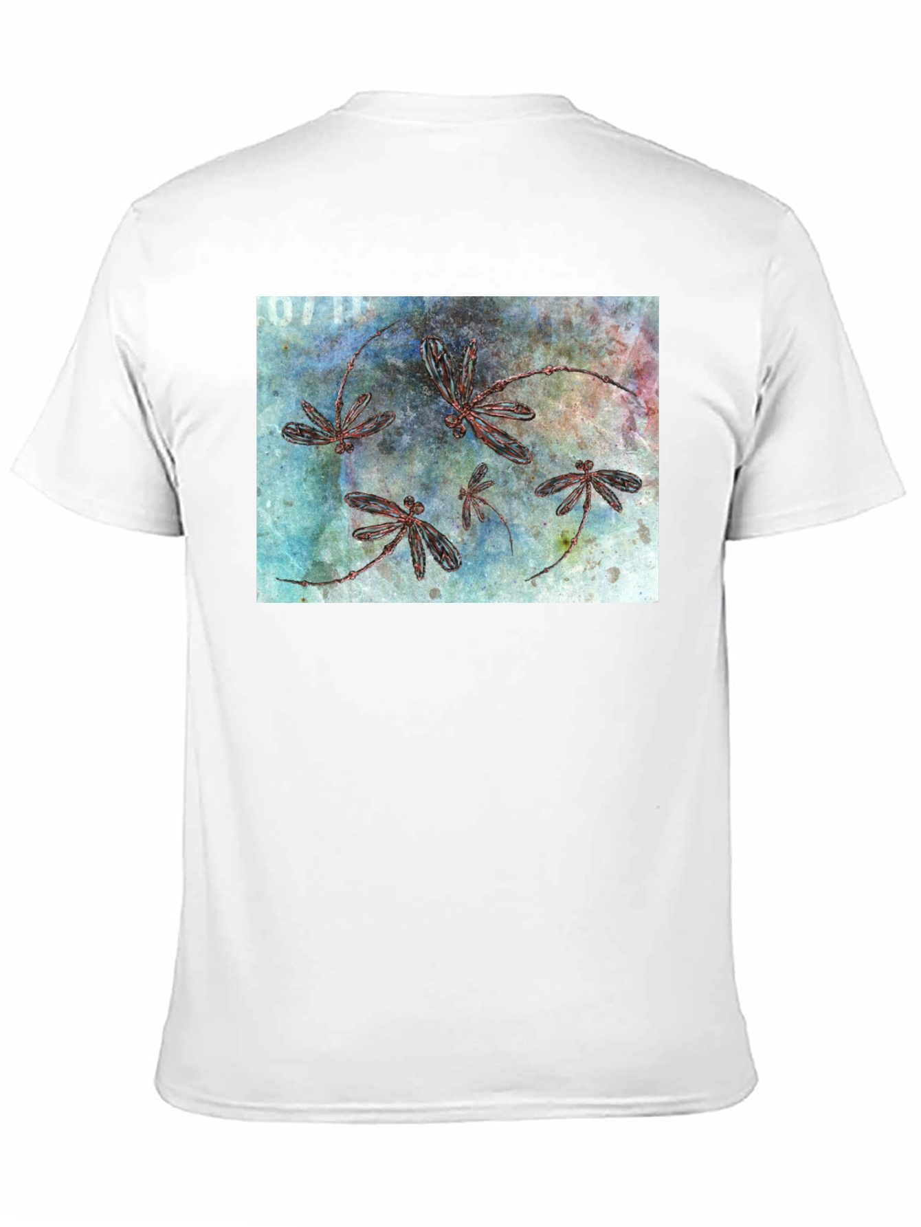 Dragonfly Graphic Print Black T-Shirt