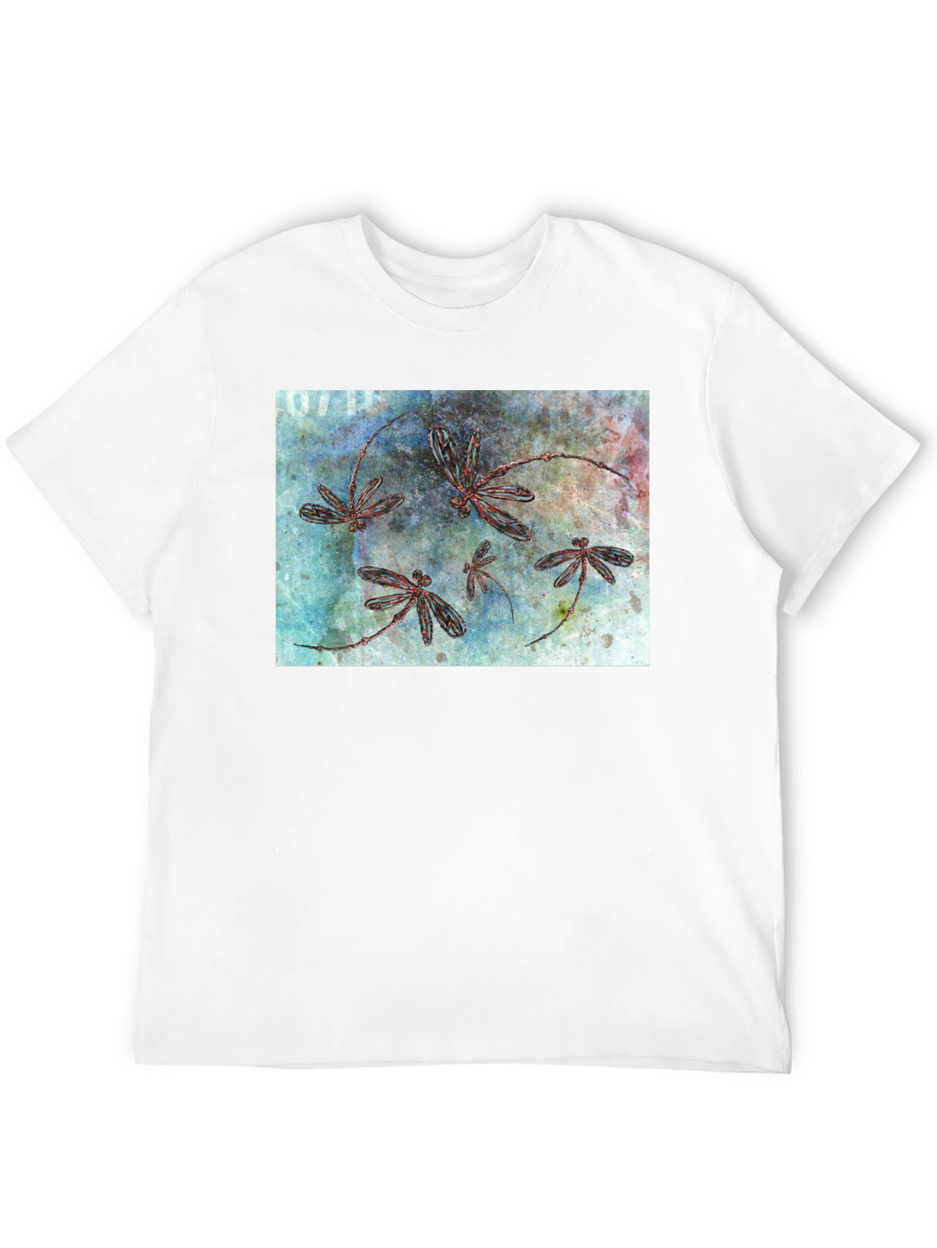 Dragonfly Graphic Print Black T-Shirt