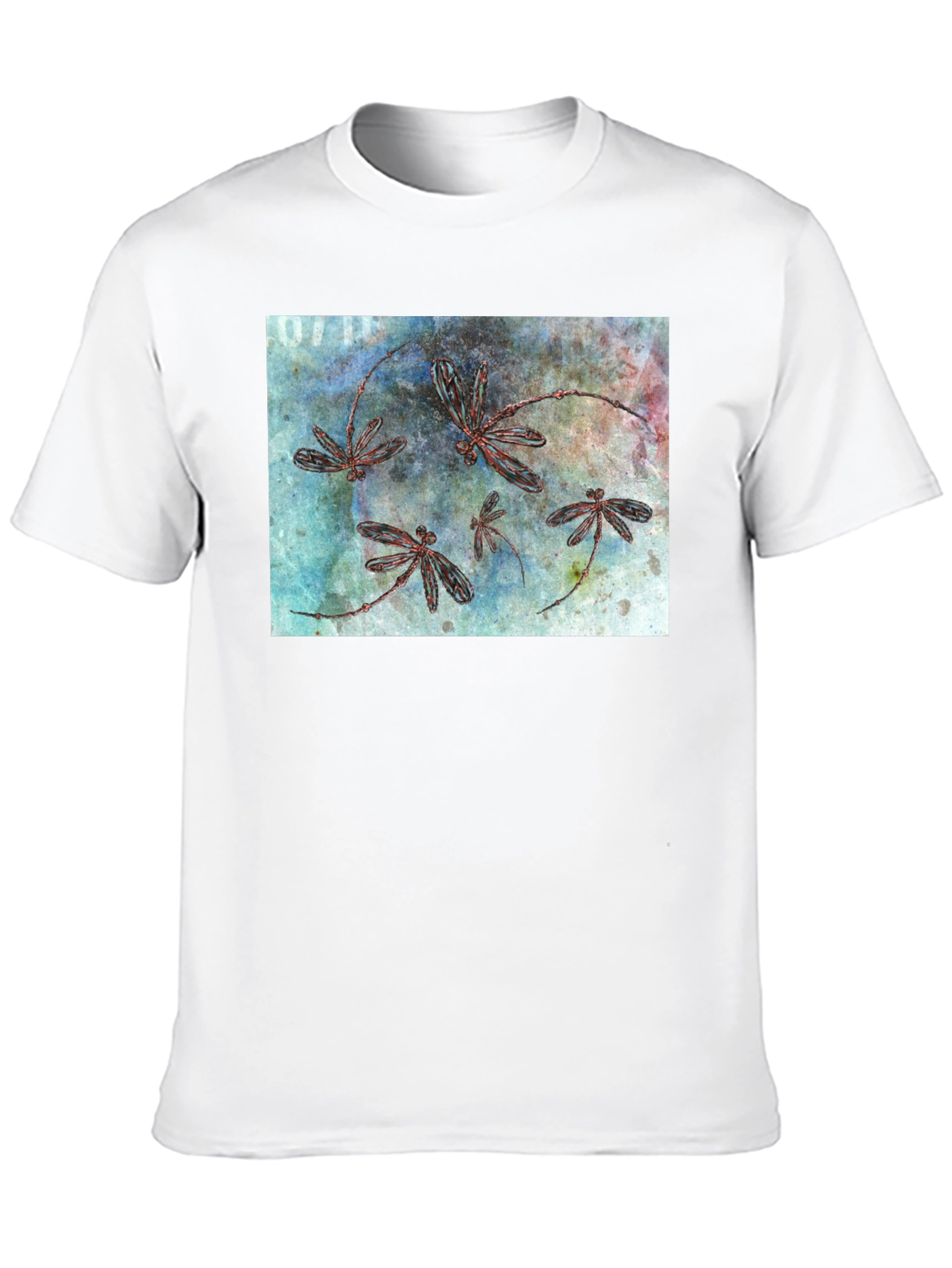 Dragonfly Graphic Print Black T-Shirt