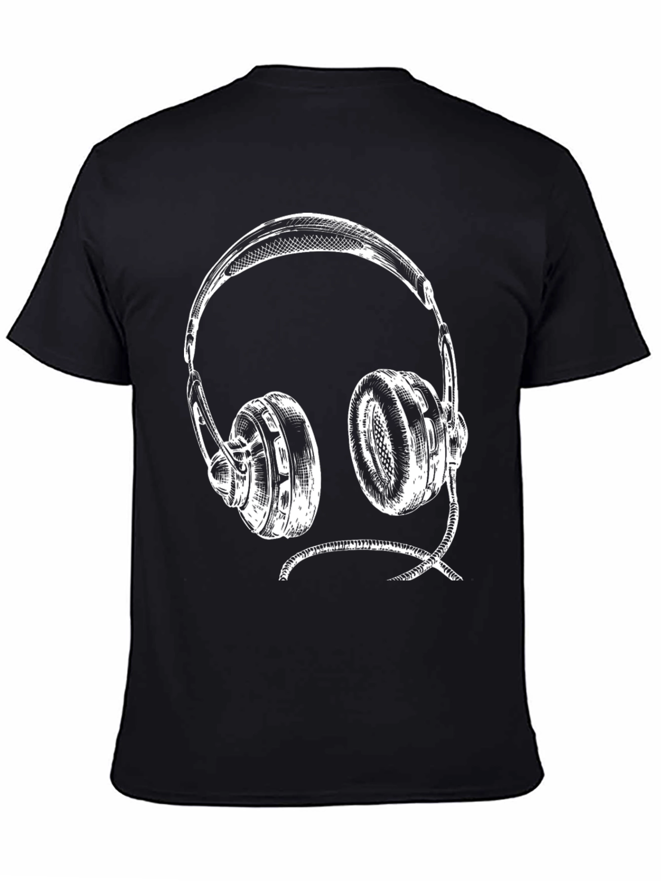 Headphone Graphic Tee - Black