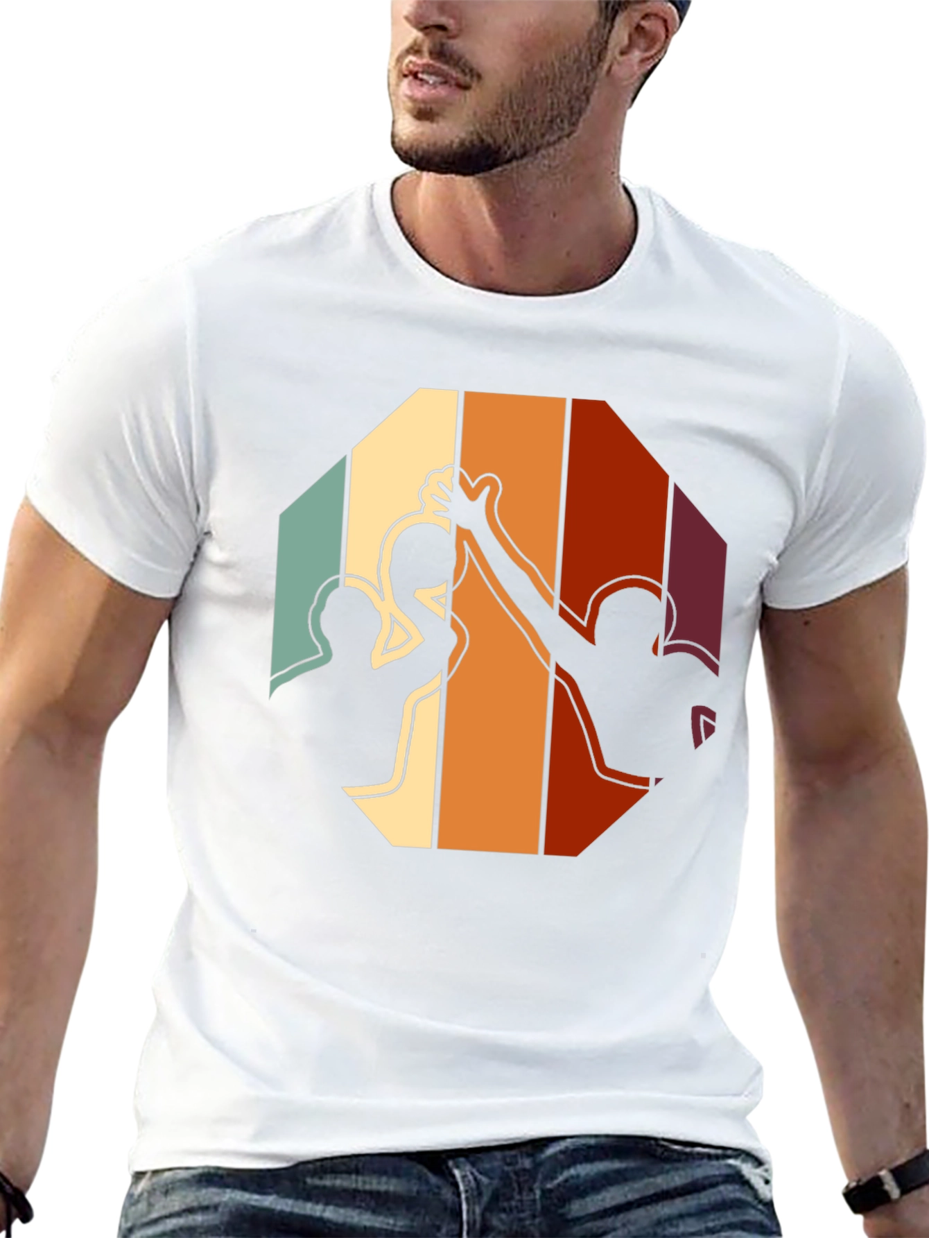 Retro Basketball Graphic Tee - Black