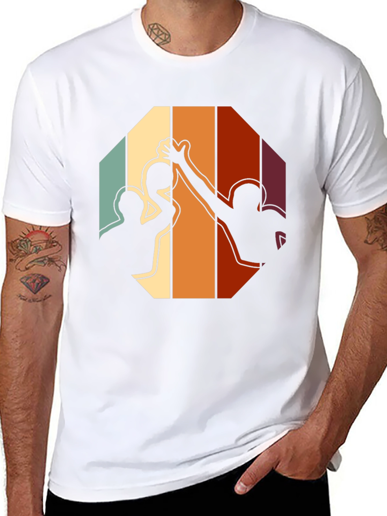 Retro Basketball Graphic Tee - Black