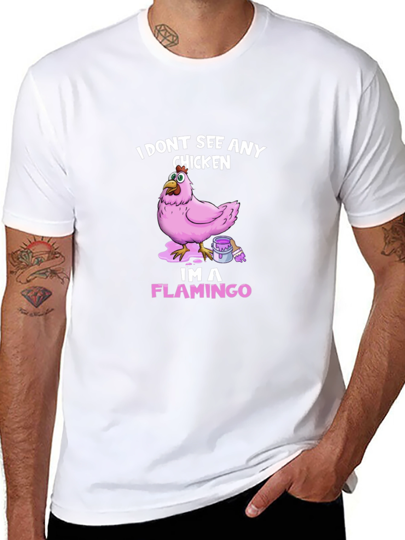 Funny Chicken Flamingo T-Shirt