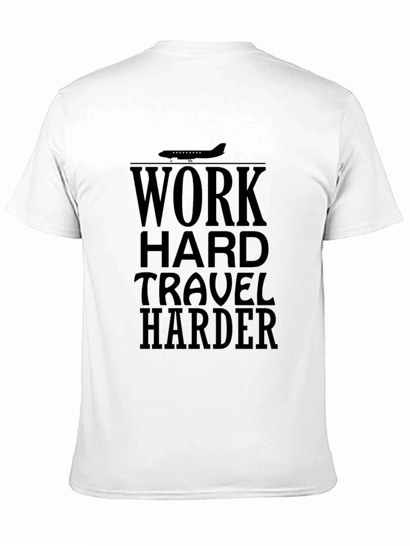 Work Hard Travel Harder Black Graphic Tee