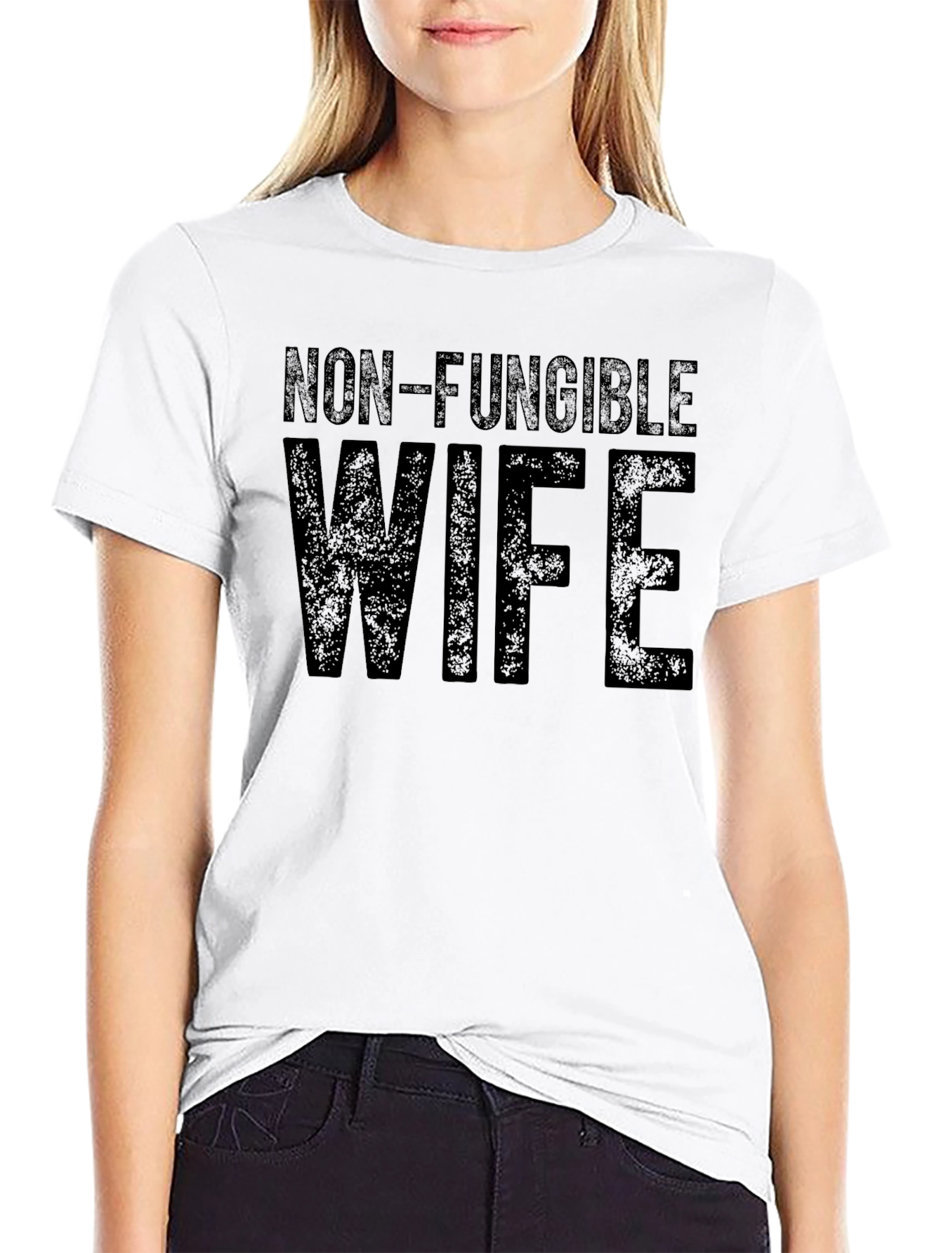 Non-Fungible Wife Black Graphic T-Shirt