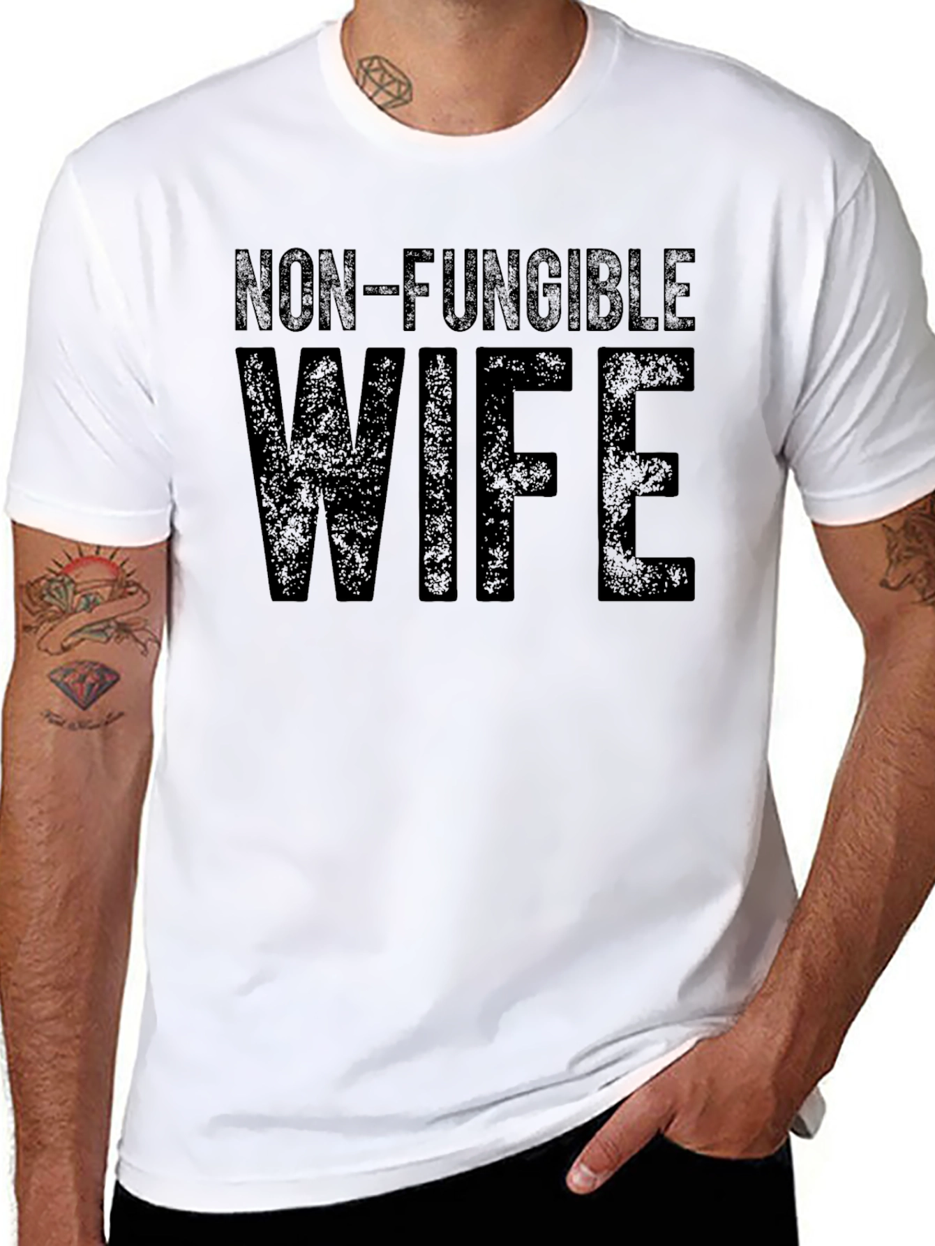 Non-Fungible Wife Black Graphic T-Shirt