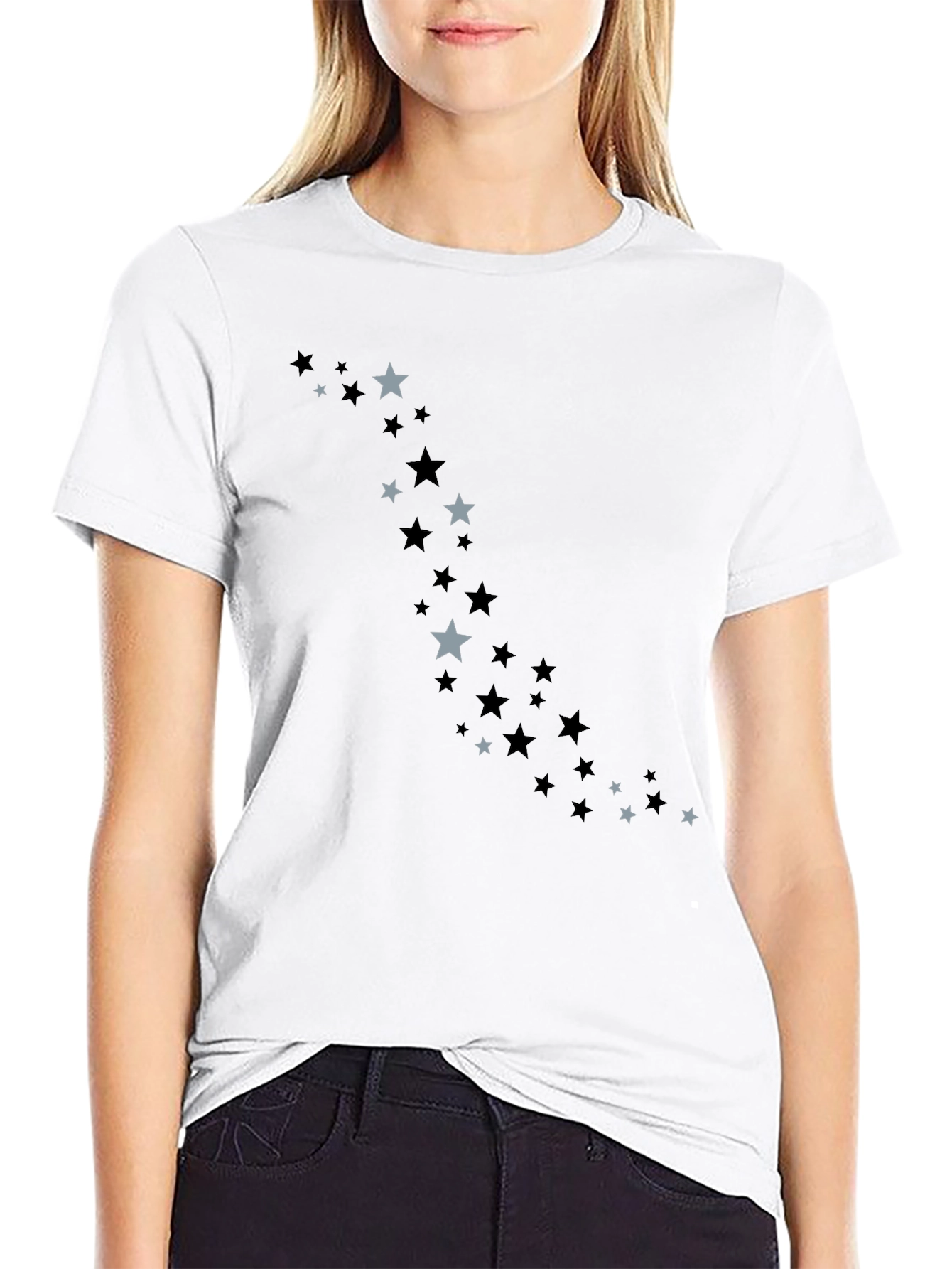 Starry Night Black T-Shirt - Casual Comfort