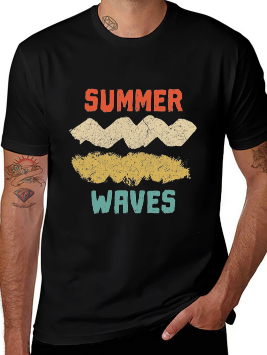 Retro Summer Waves Graphic Tee - Vintage Style T-Shirt