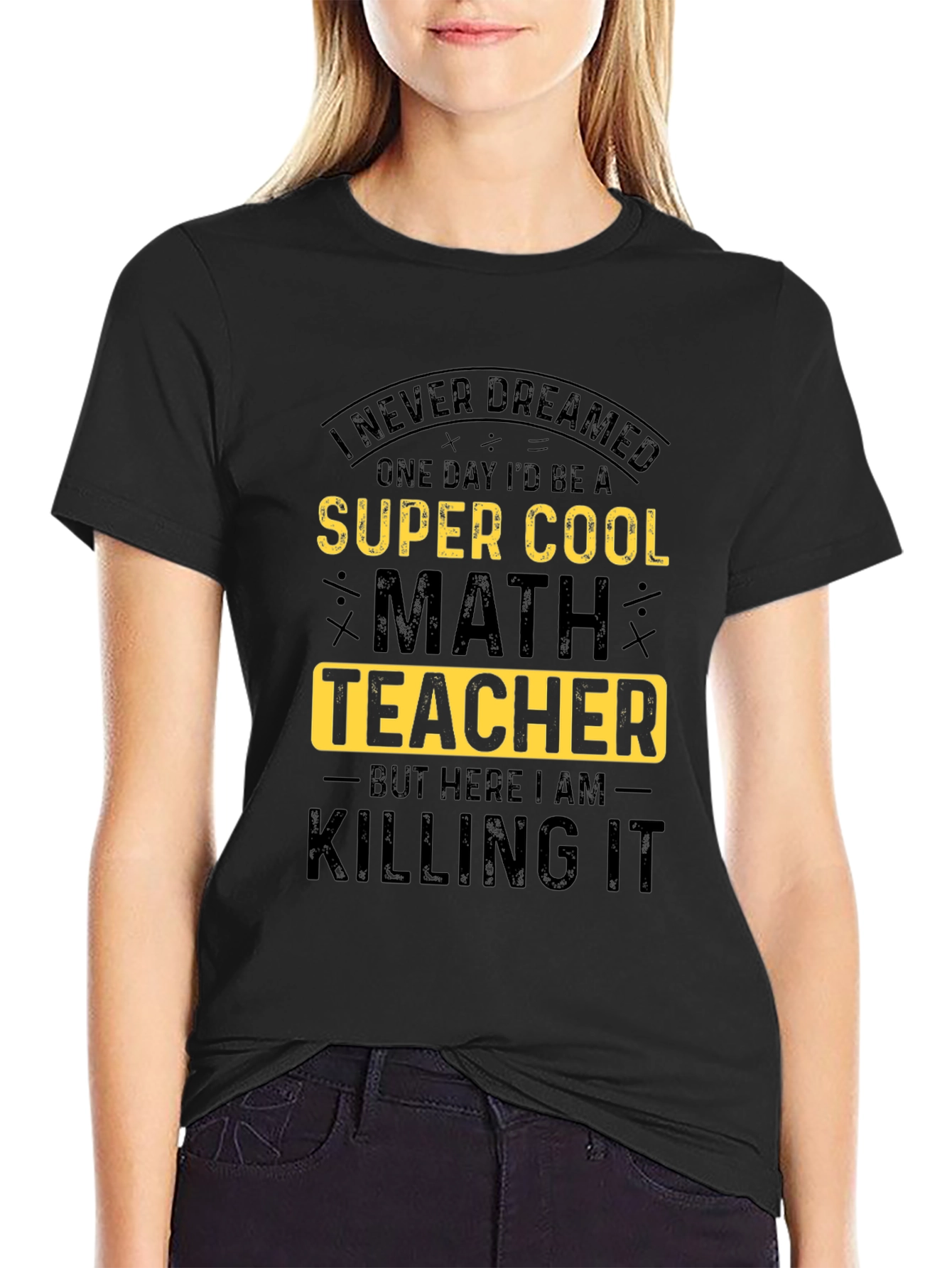 Super Cool Math Teacher Graphic T-Shirt