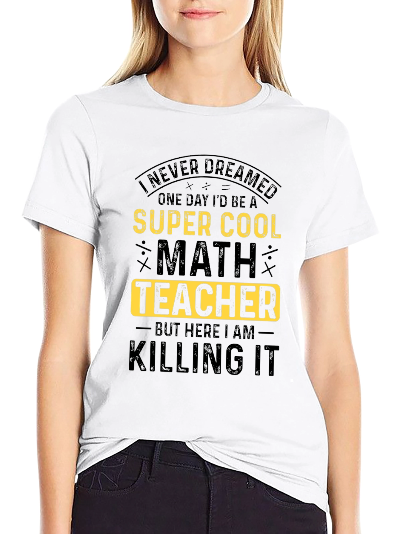 Super Cool Math Teacher Graphic T-Shirt
