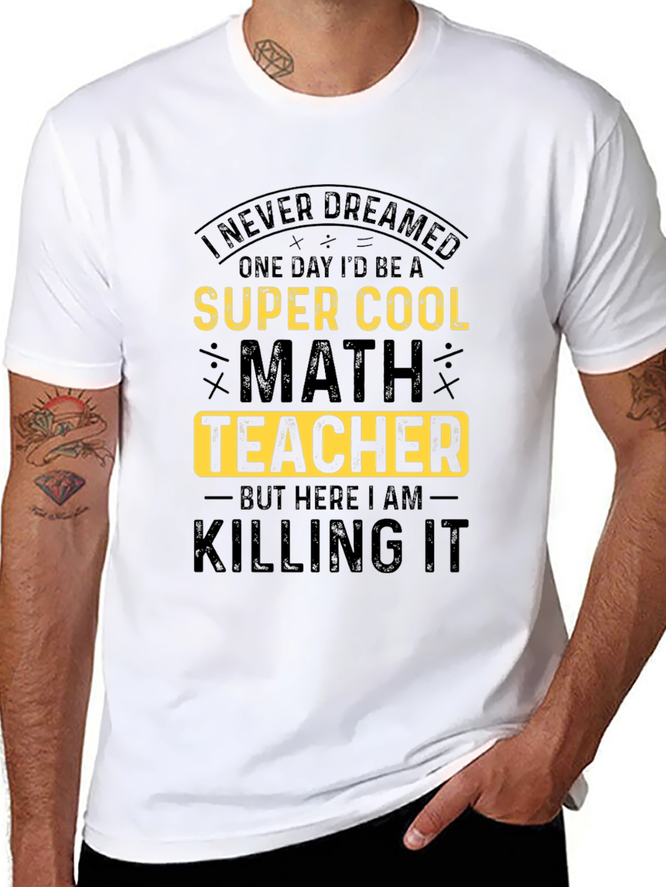 Super Cool Math Teacher Graphic T-Shirt