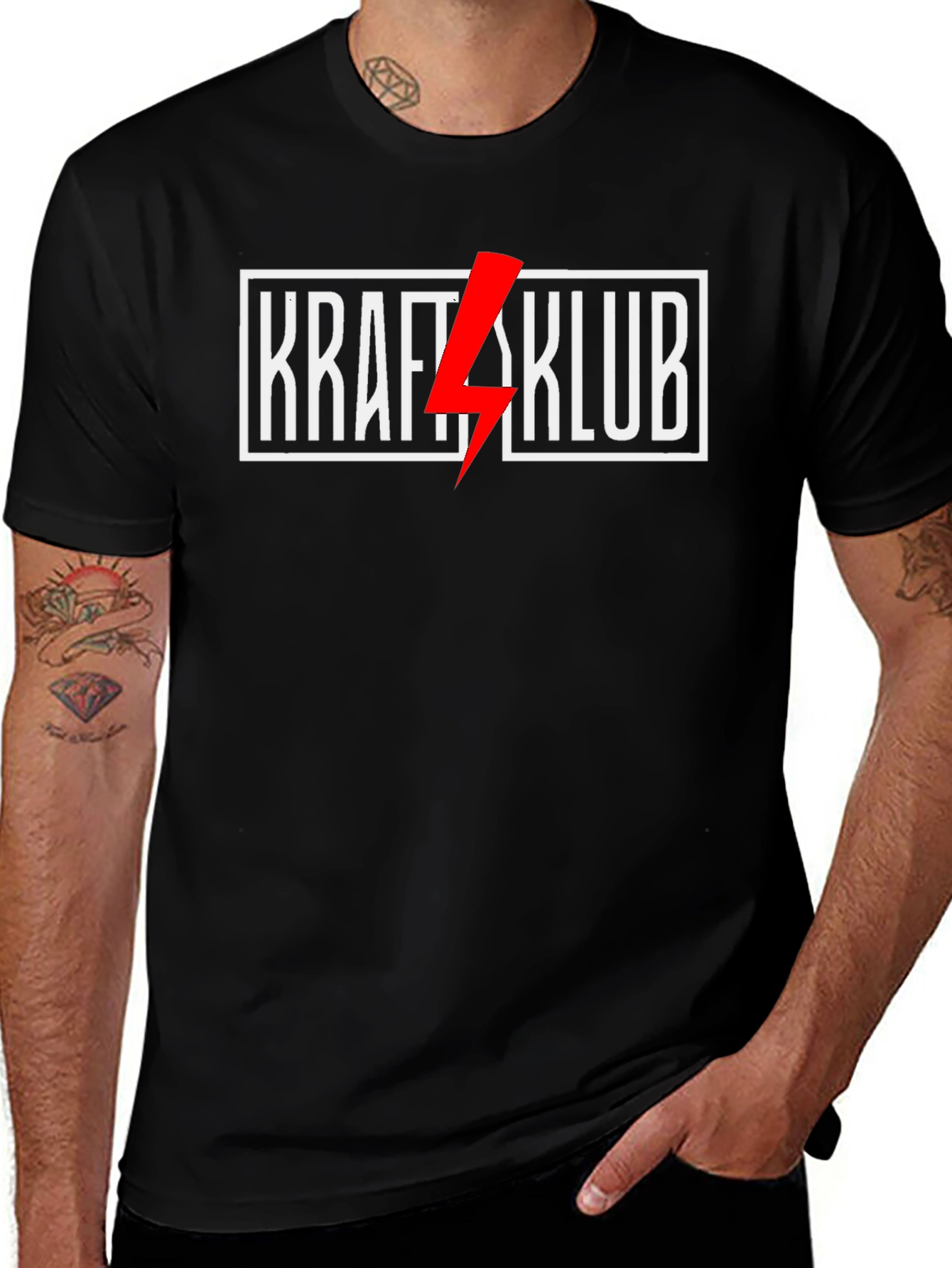 Kraftklub Lightning Bolt Black T-Shirt